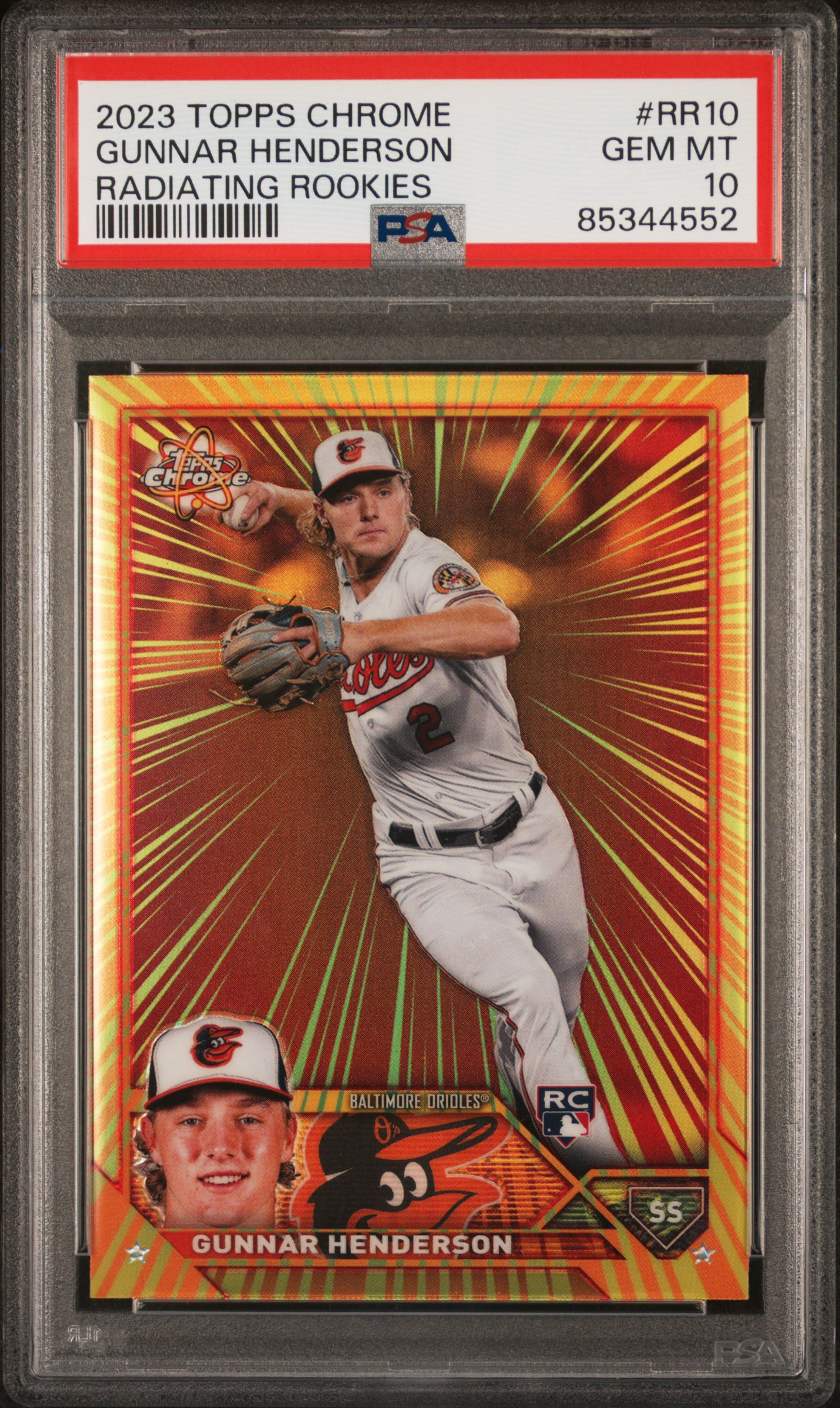 2023 TOPPS CHROME RADIATING ROOKIES #RR10 GUNNAR HENDERSON