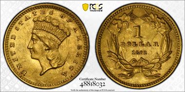 1862 G$1 DDO FS-101 MS60