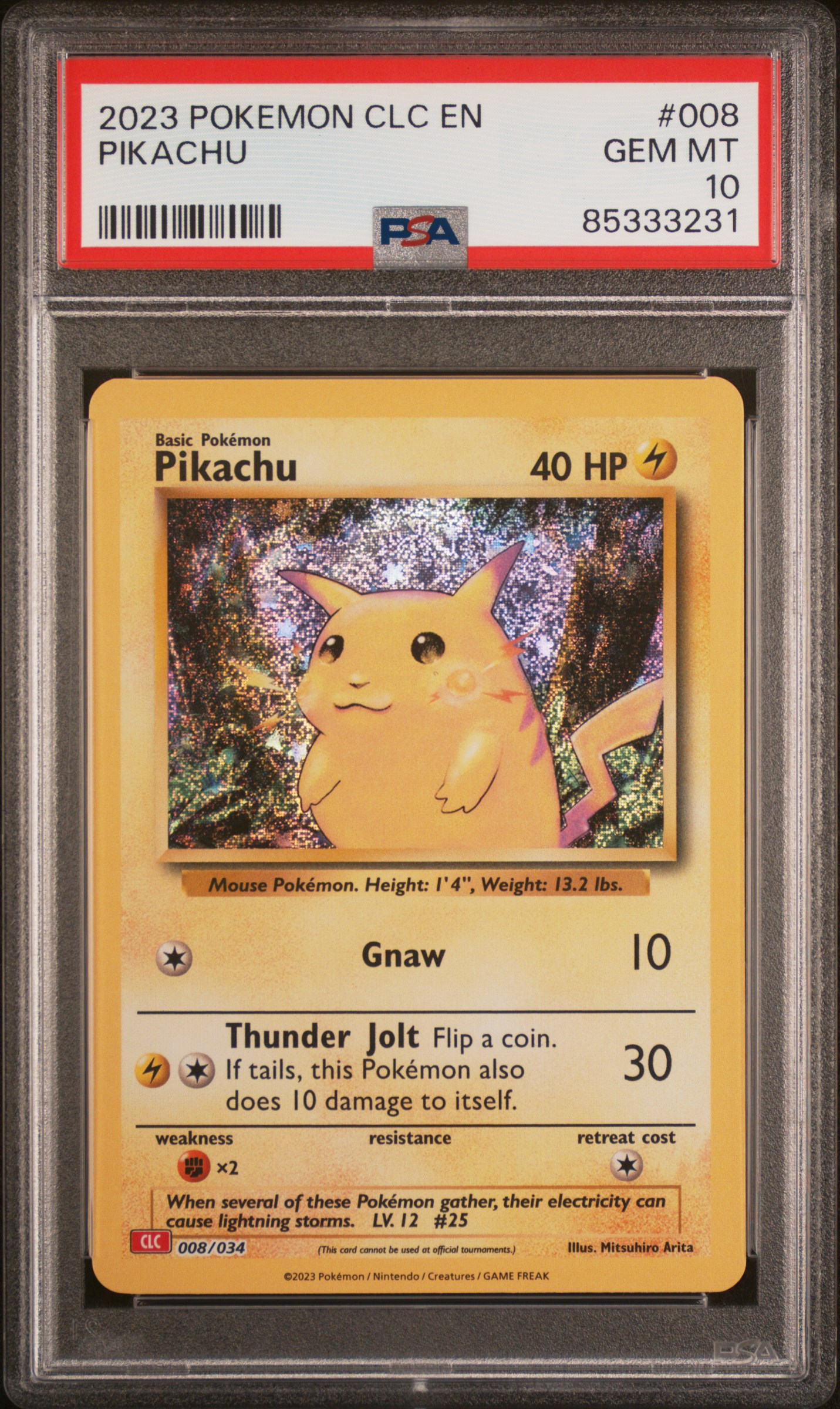 2023 #008 Pikachu PSA 10 Clc-Trading Card Game Classic Charizard & HO-Oh EX Deck