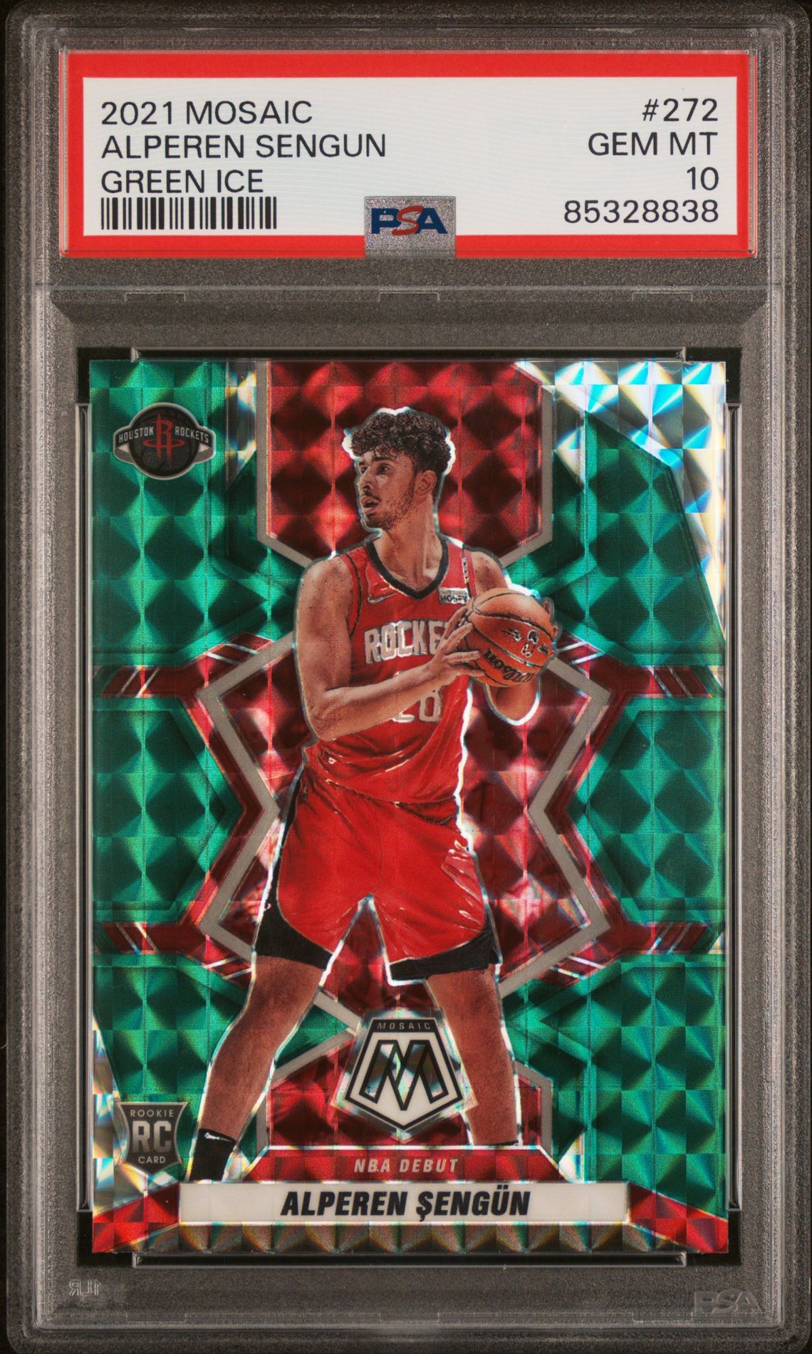 2021 Panini PANINI MOSAIC GREEN ICE #272 Alperen Sengun front