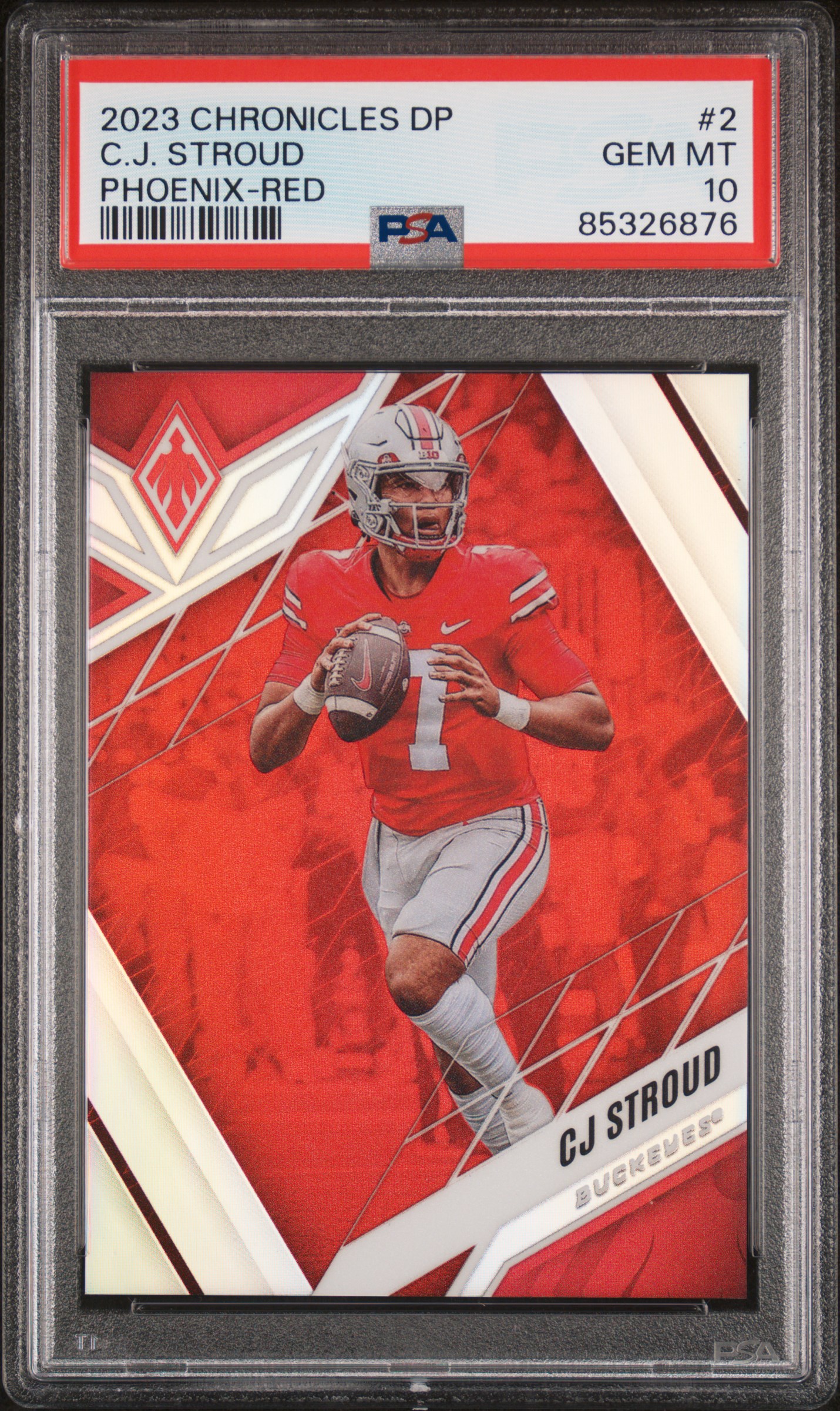 2023 PANINI CHRONICLES DRAFT PICKS PHOENIX #2 C.J. STROUD PHOENIX-RED