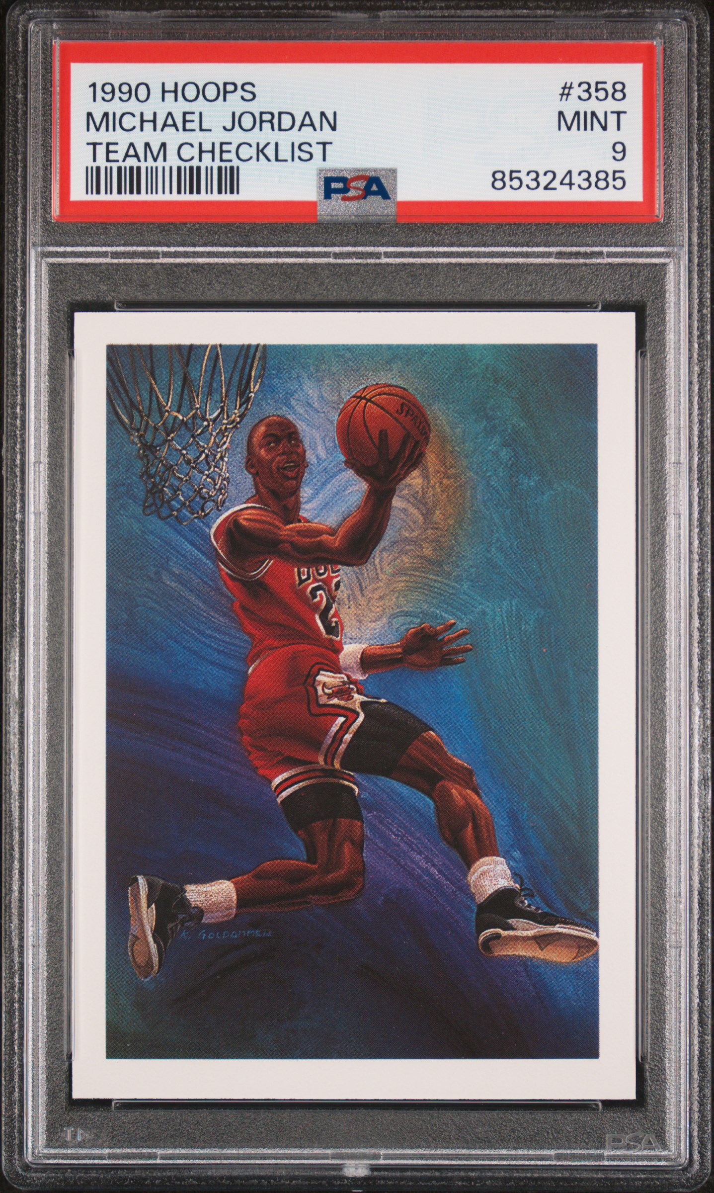 1990 HOOPS #358 MICHAEL JORDAN TEAM CHECKLIST