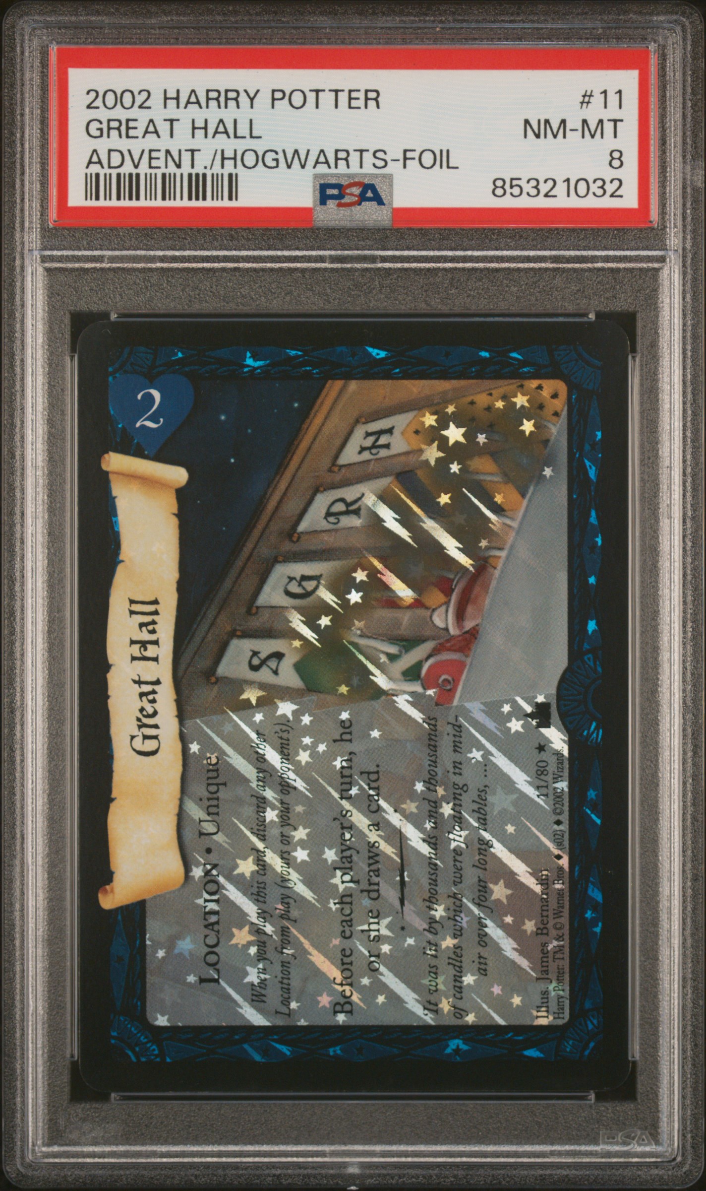 2002 HARRY POTTER ADVENTURES AT HOGWARTS #11 GREAT HALL ADVENT./HOGWARTS-FOIL