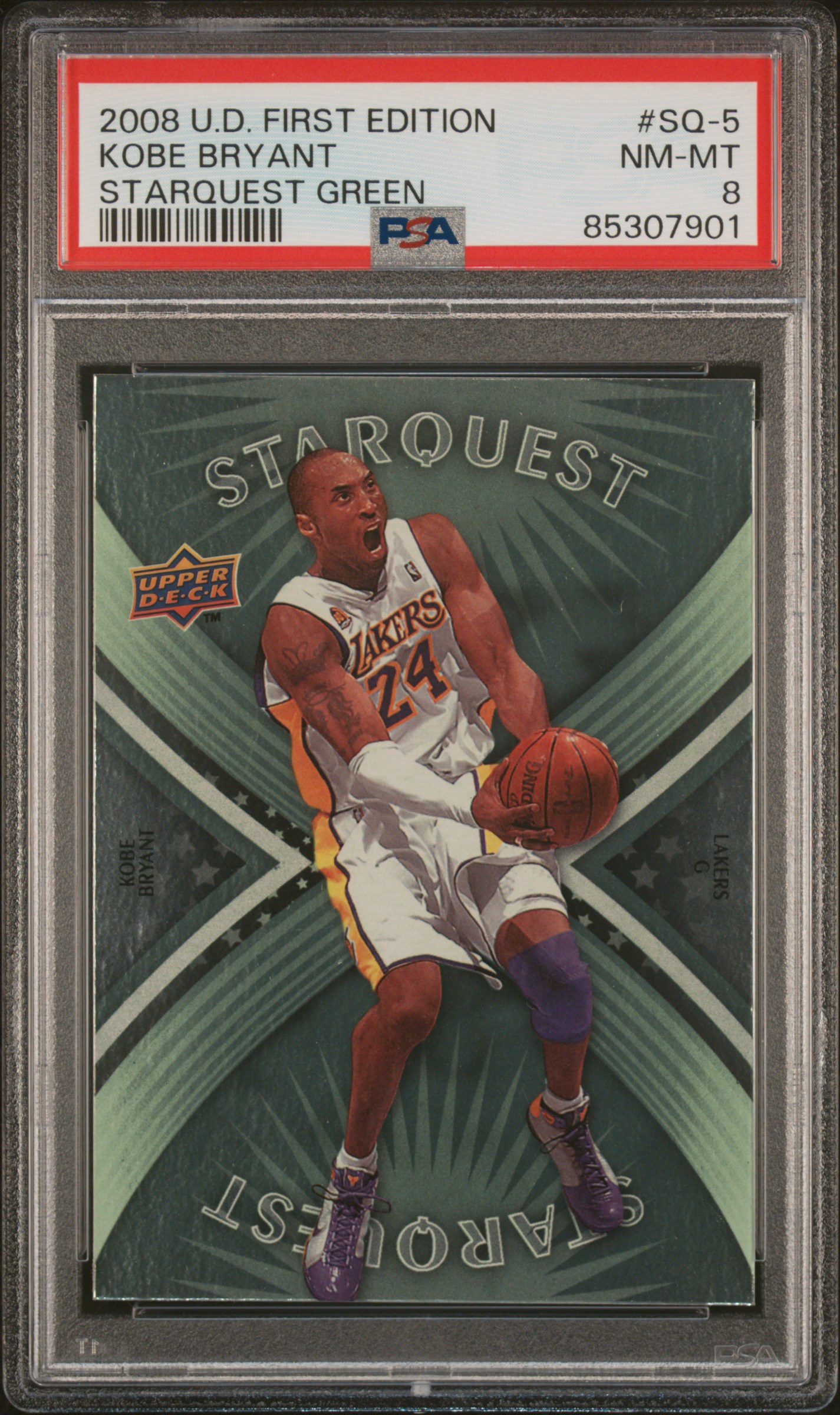 2008 UPPER DECK FIRST EDITION STARQUEST GREEN #SQ-5 KOBE BRYANT STARQUEST GREEN