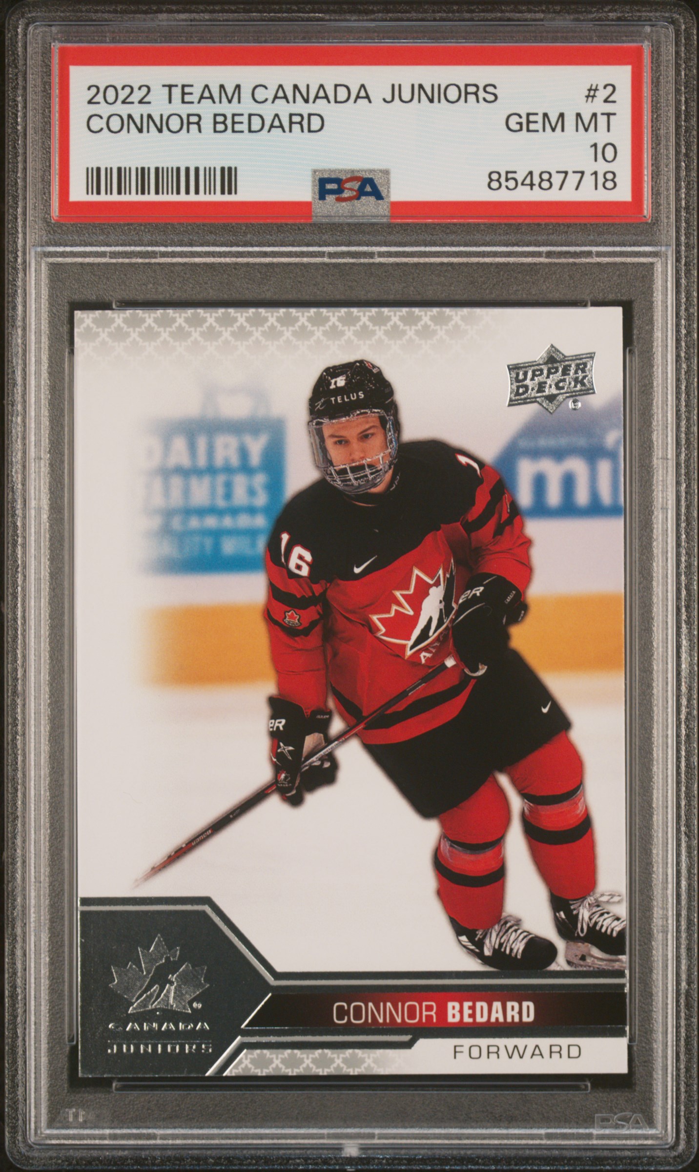 2022 UPPER DECK TEAM CANADA JUNIORS #2 CONNOR BEDARD