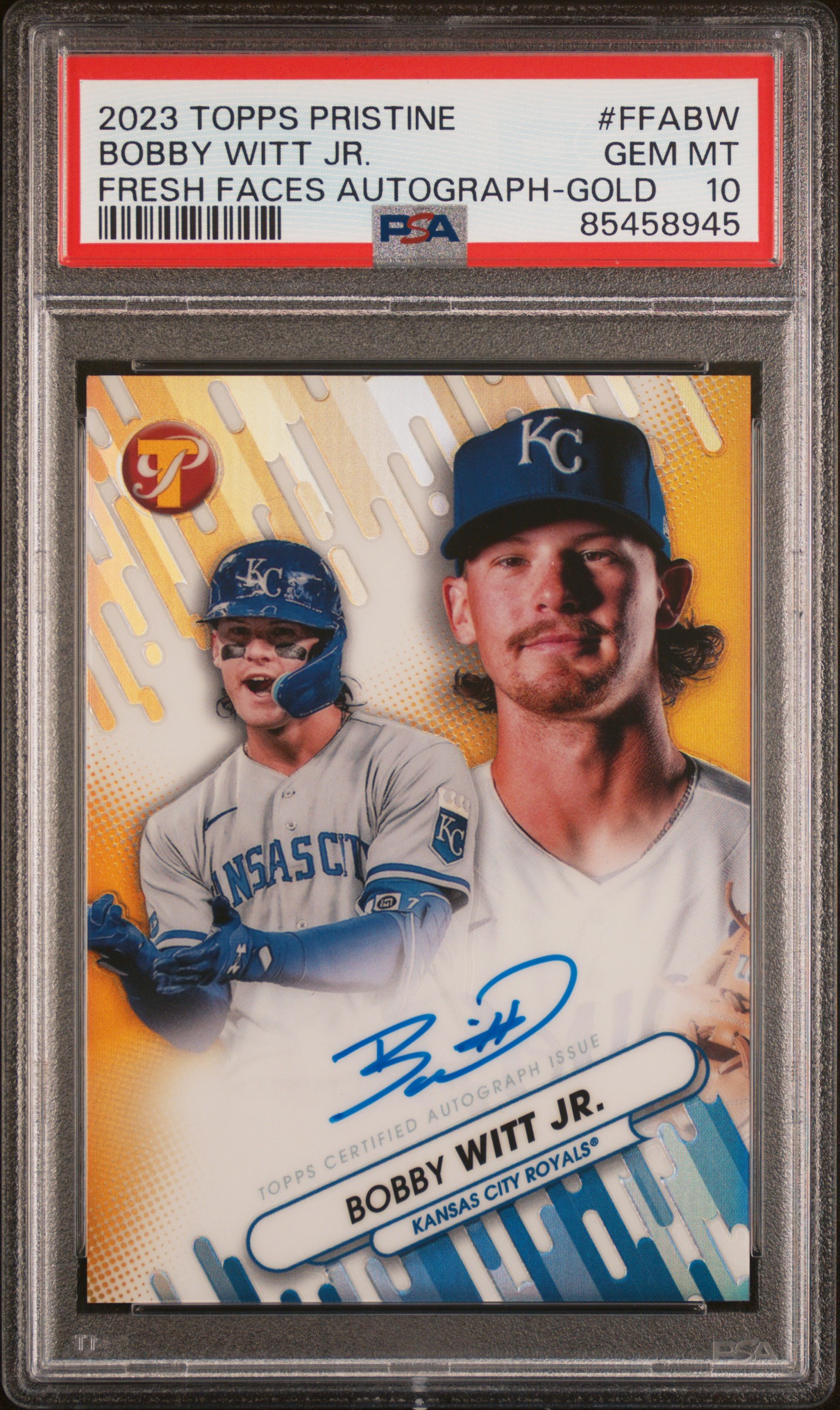 2023 TOPPS PRISTINE FRESH FACES AUTOGRAPH #FFABW BOBBY WITT JR. FRESH FACES AUTOGRAPH-GOLD