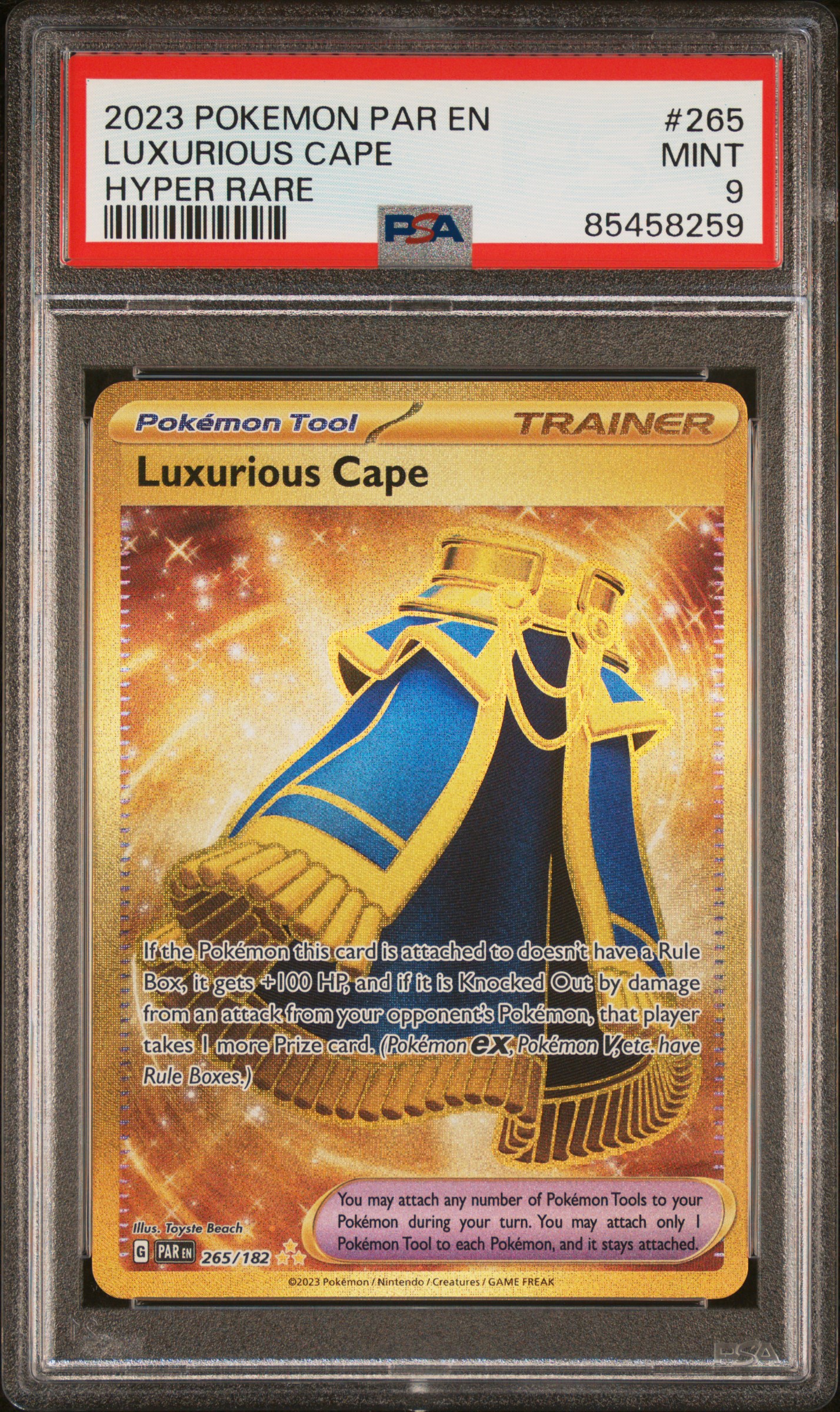 2023 POKEMON PAR EN-PARADOX RIFT #265 LUXURIOUS CAPE HYPER RARE