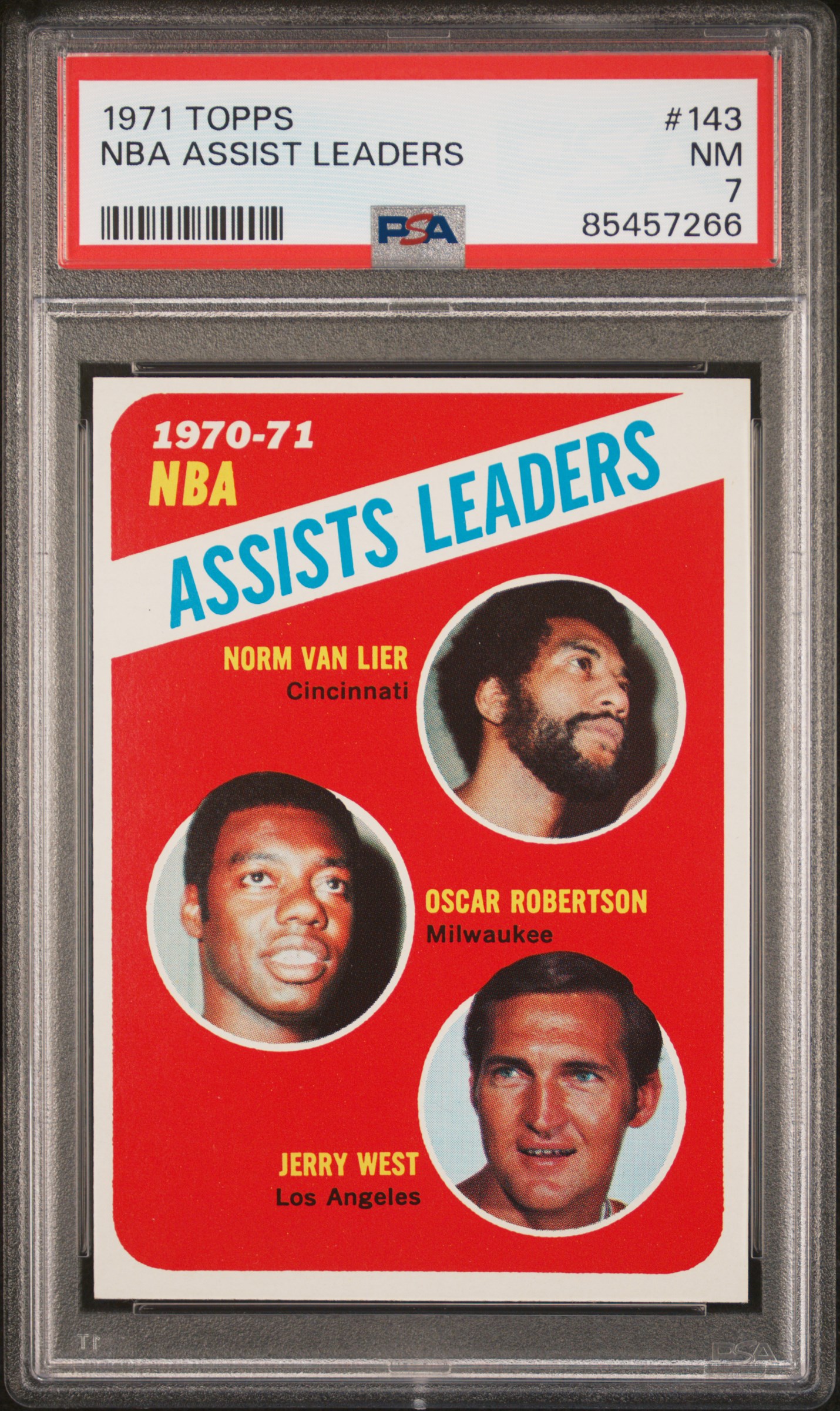 1971 TOPPS #143 NBA ASSIST LEADERS