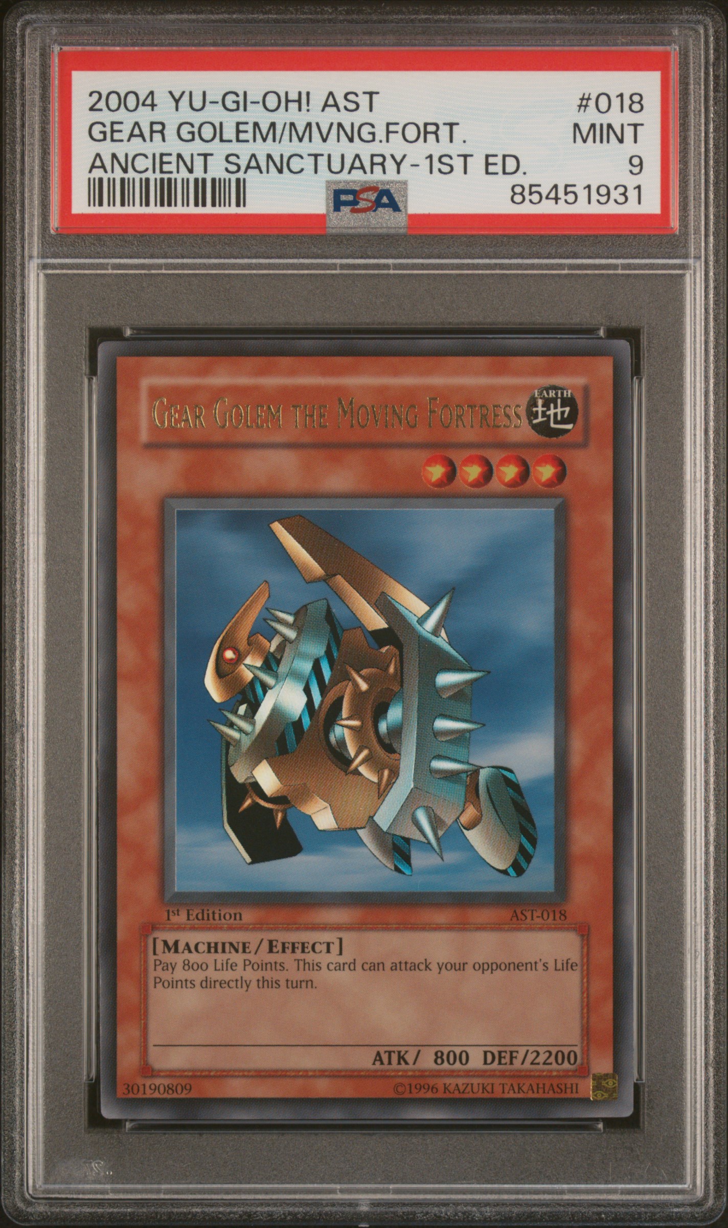 2004 YU-GI-OH! AST-ANCIENT SANCTUARY #018 GEAR GOLEM/MVNG.FORT. ANCIENT SANCTUARY-1ST ED.