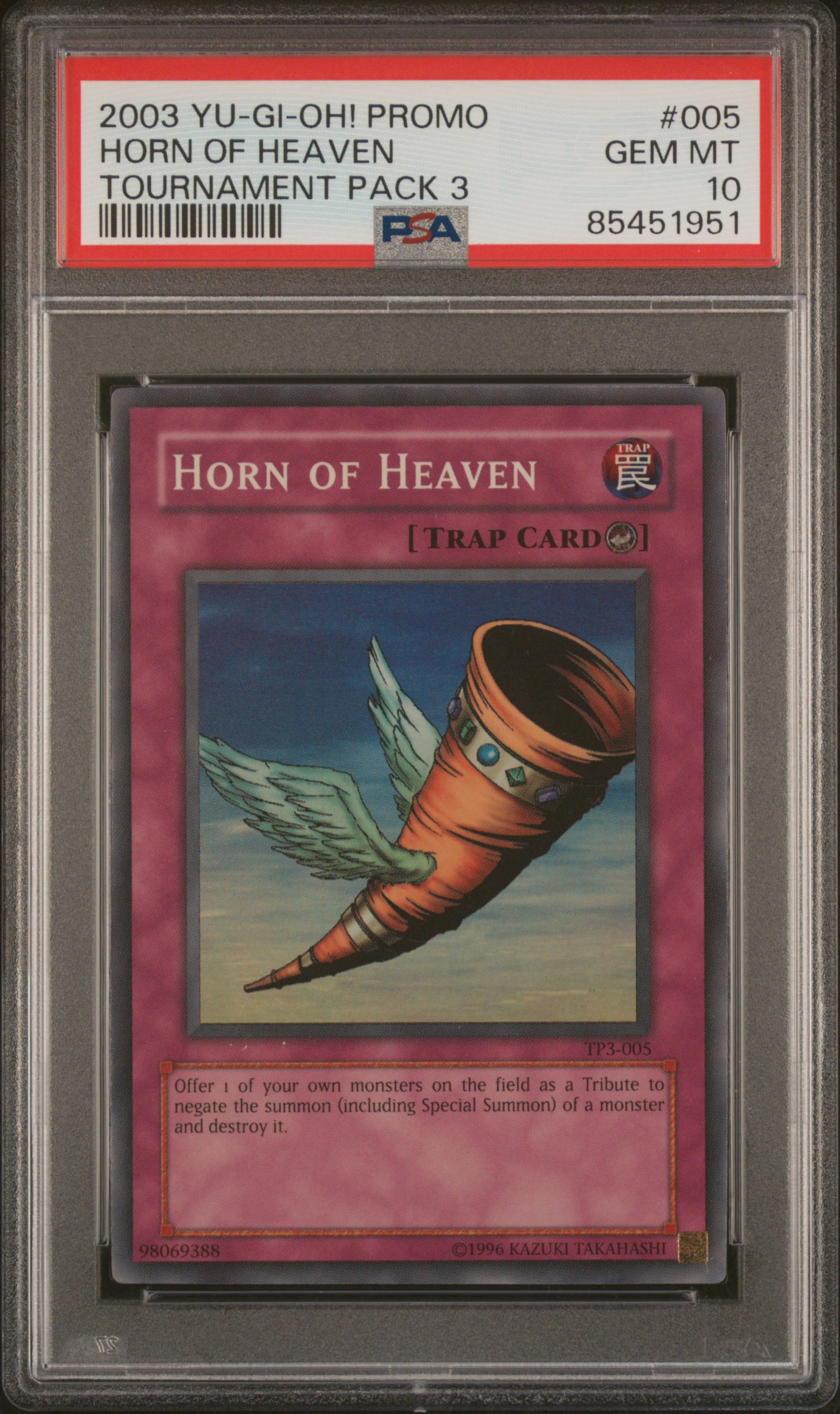 2003 YU-GI-OH! PROMO TP3-TOURNAMENT PACK 3 #005 HORN OF HEAVEN TOURNAMENT PACK 3