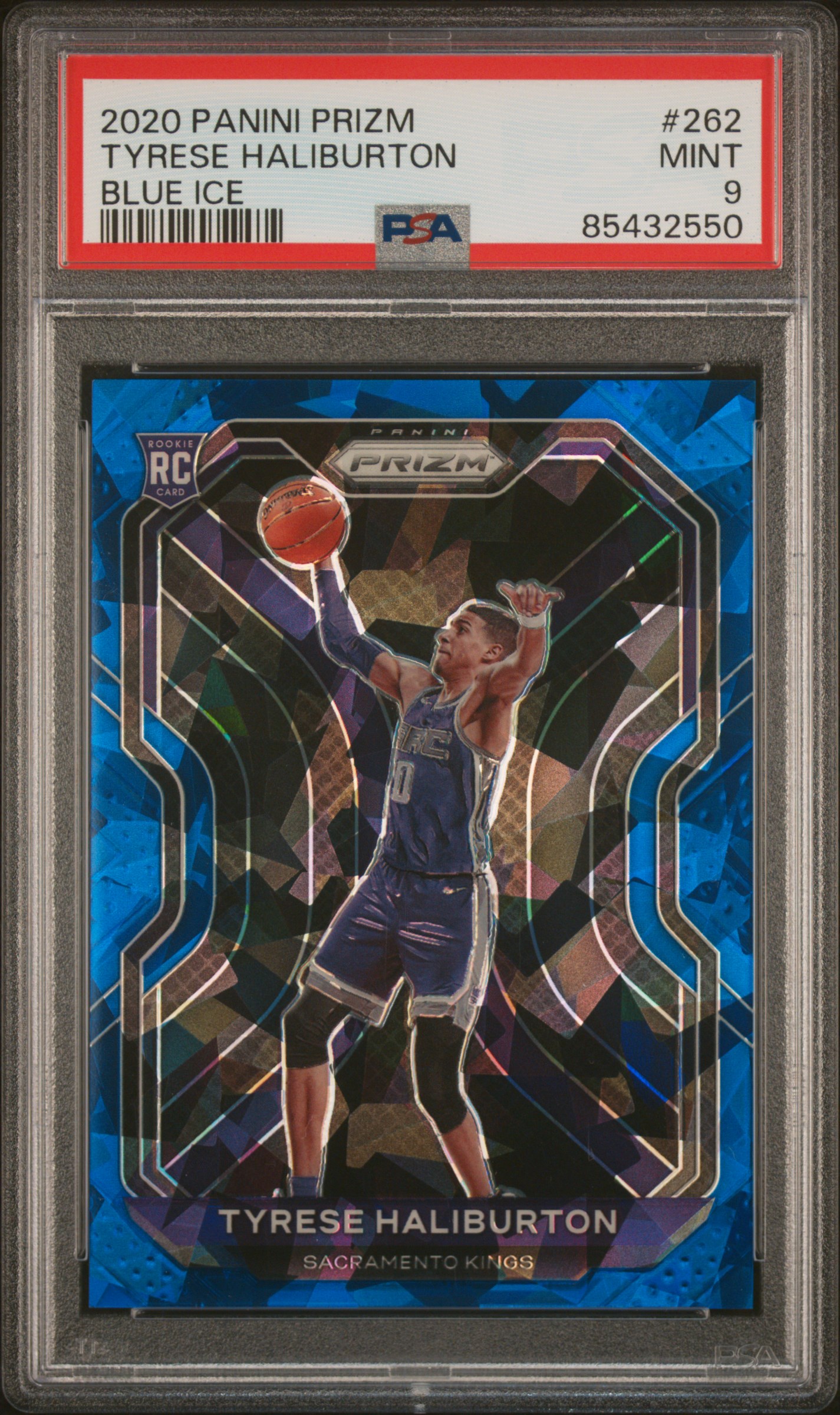 2020 PANINI PRIZM #262 TYRESE HALIBURTON BLUE ICE