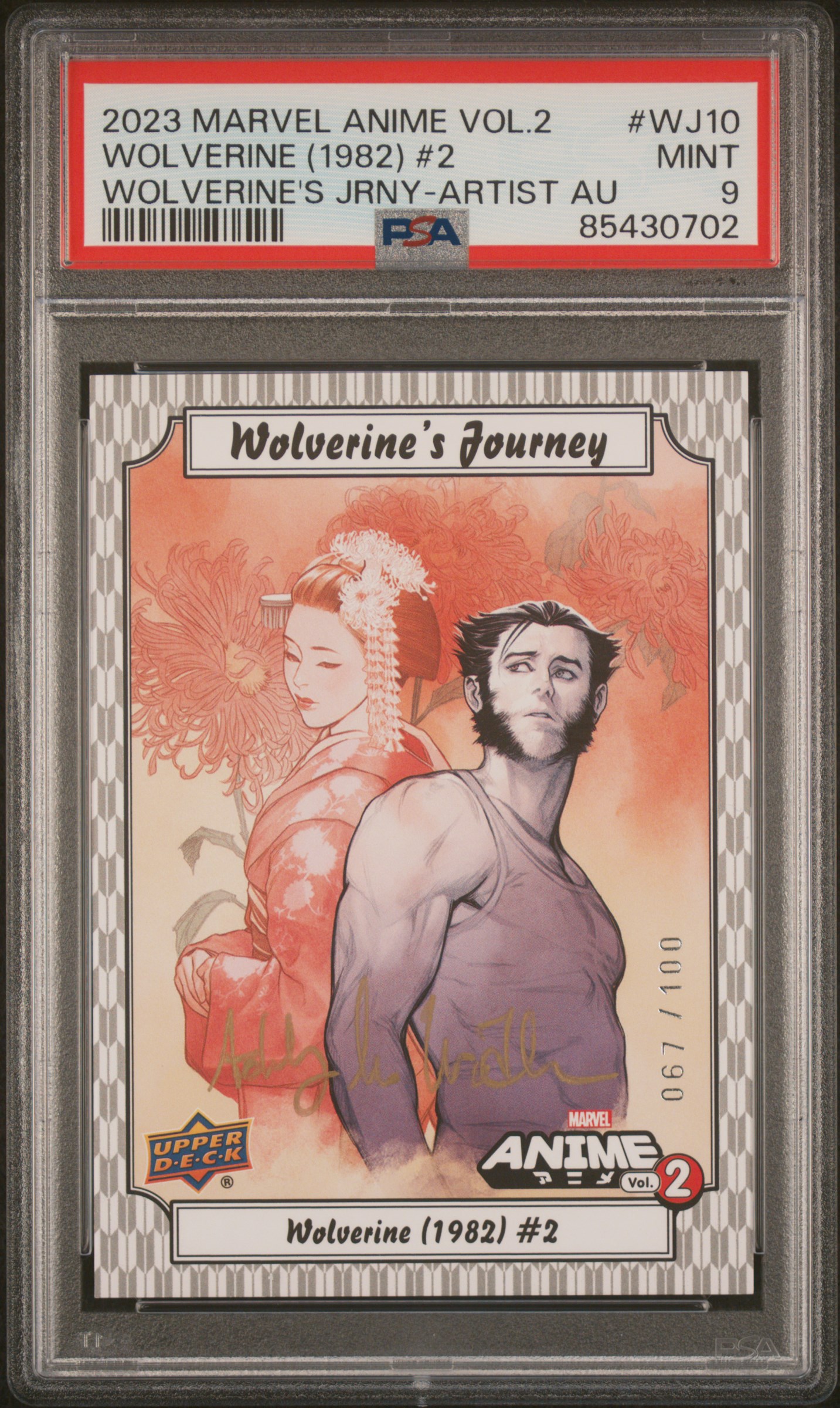 2023 UPPER DECK MARVEL ANIME VOL. 2 WOLVERINE'S JOURNEY #WJ10 ASHLEY WITTER WOLVERINE'S JRNY-ARTIST AU