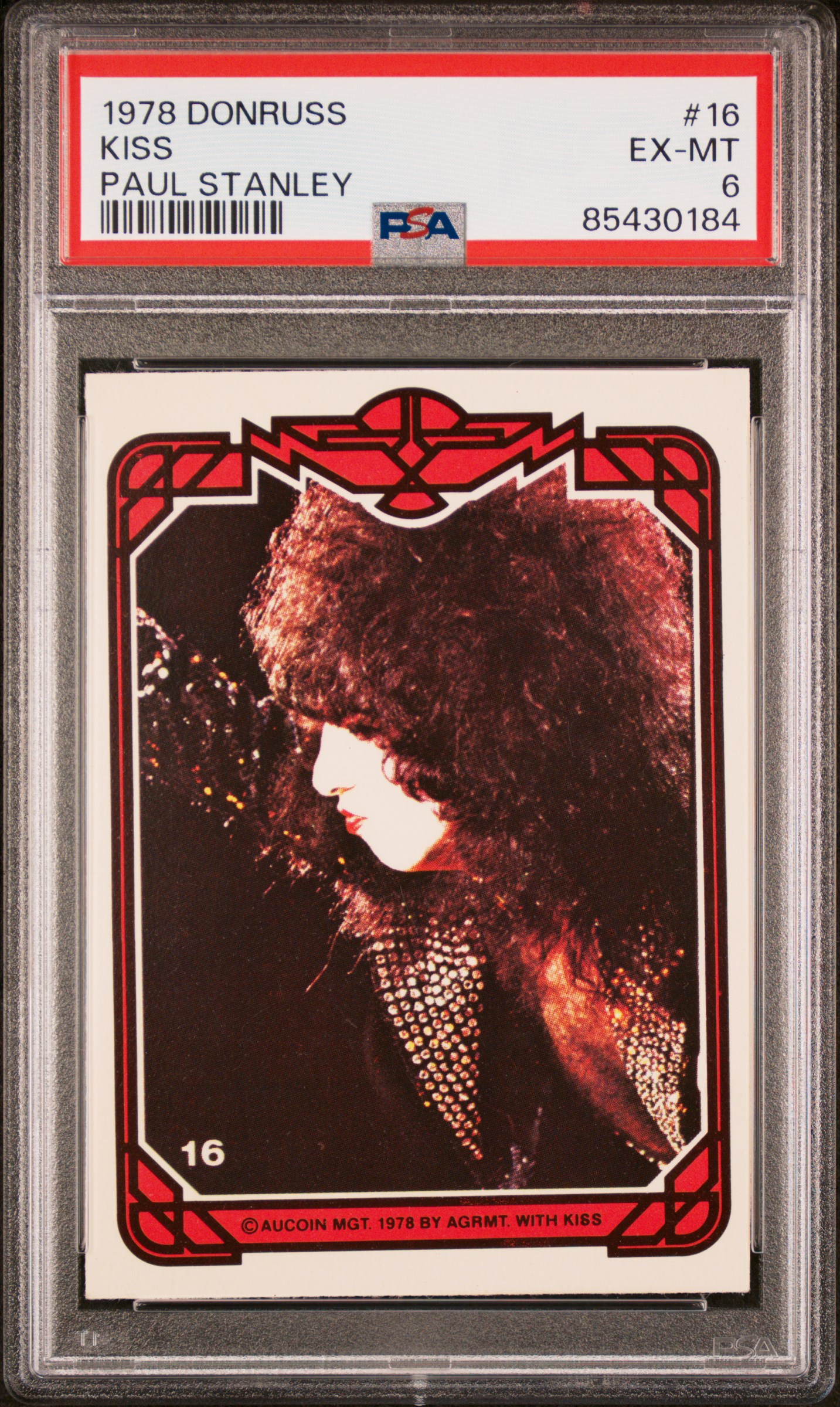 1978 DONRUSS KISS #16 KISS PAUL STANLEY
