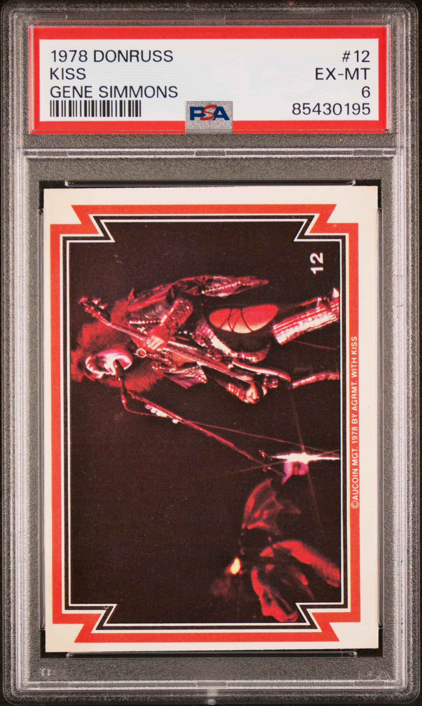 1978 DONRUSS KISS #12 KISS GENE SIMMONS