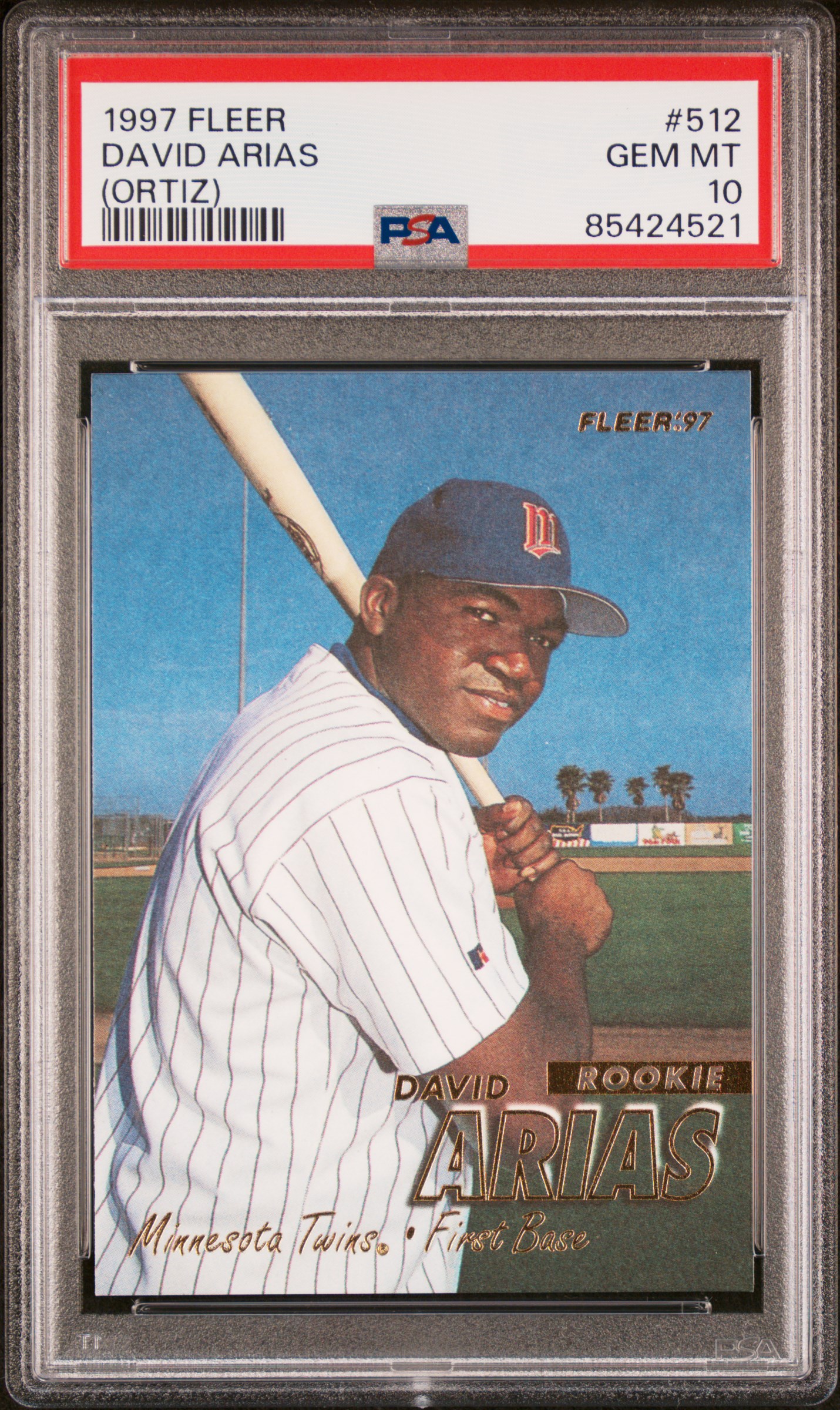 1997 Fleer David Ortiz Base #512 PSA 10
