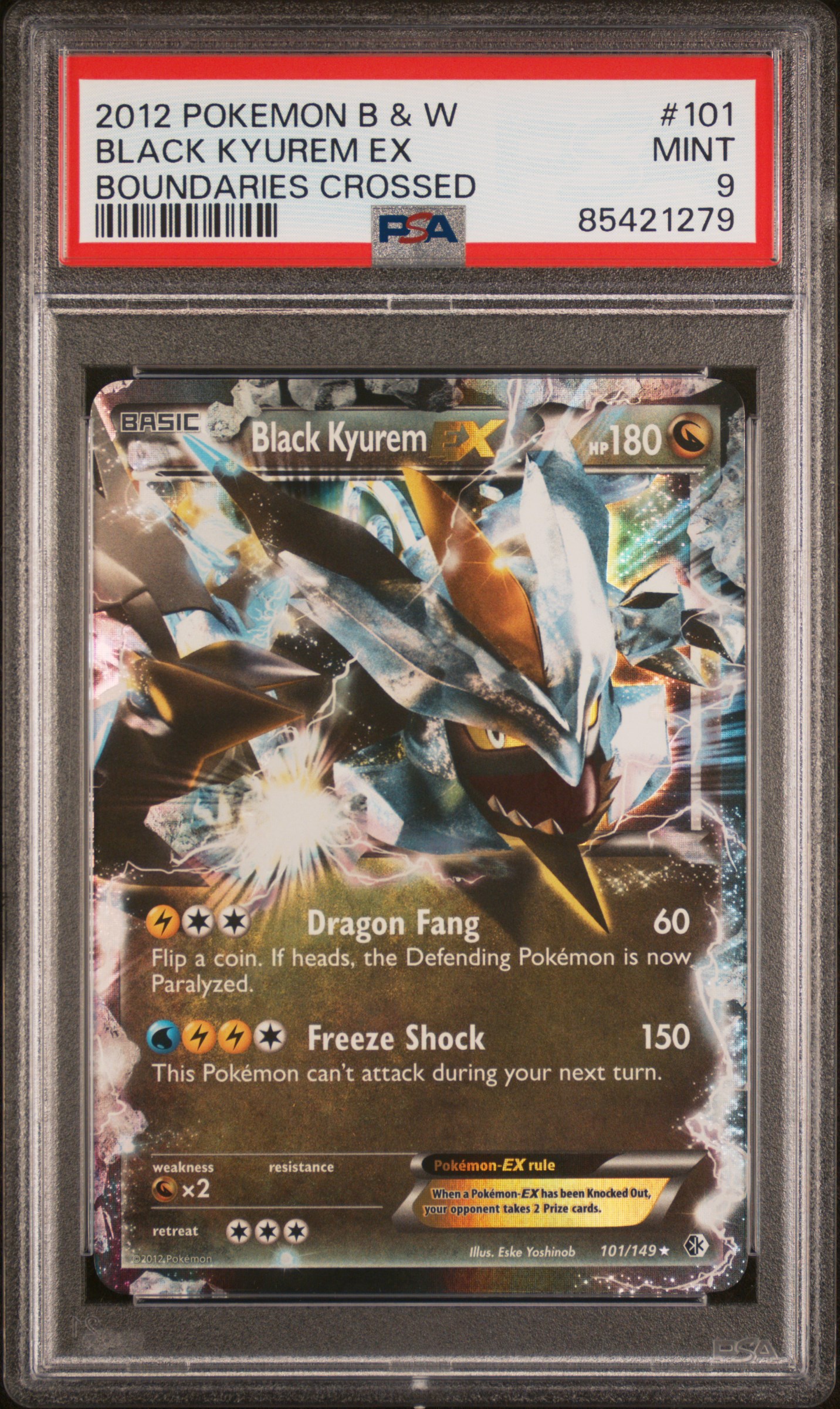 2012 POKEMON BLACK & WHITE BOUNDARIES CROSSED #101 BLACK KYUREM EX BOUNDARIES CROSSED