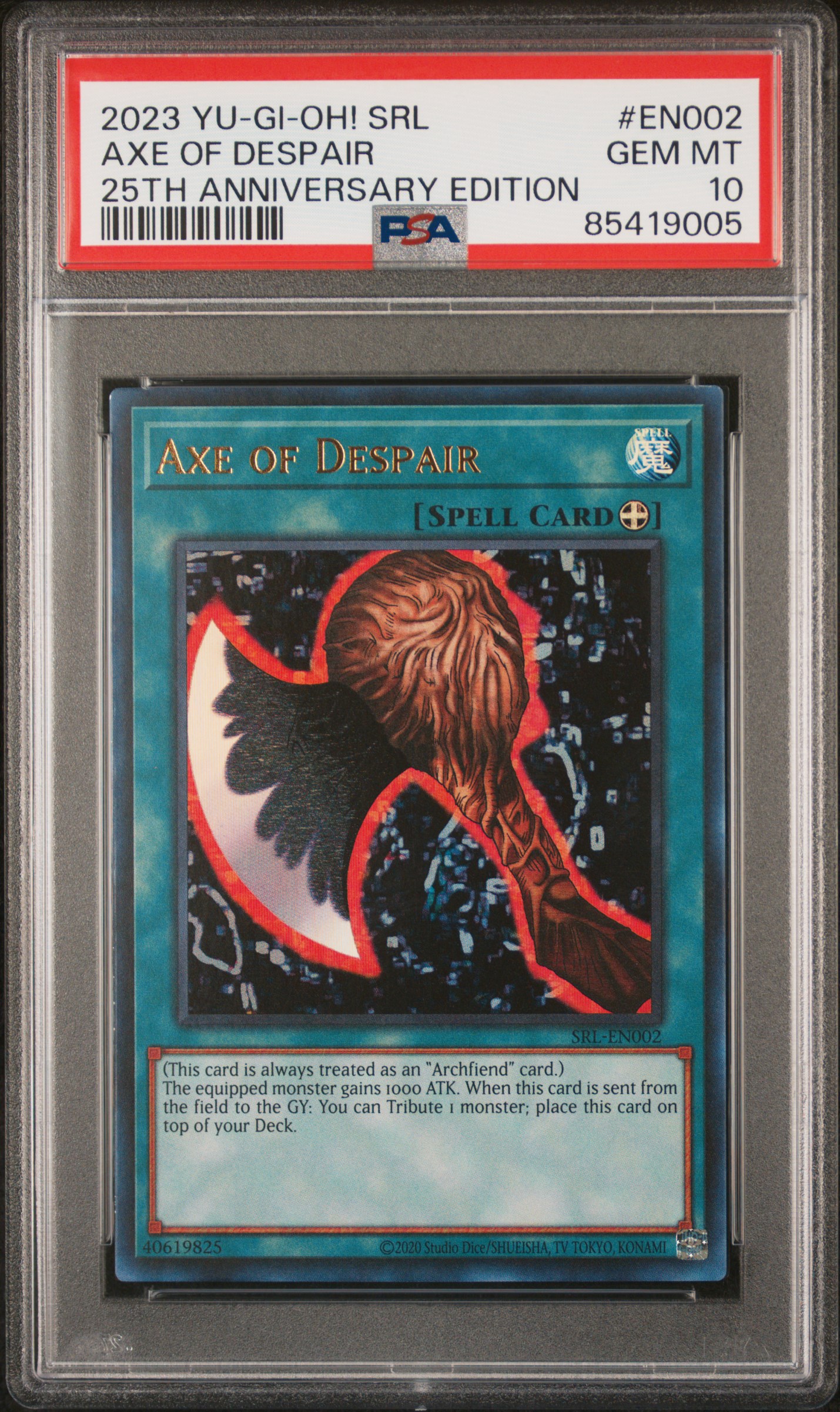 2023 YU-GI-OH! SPELL RULER 25TH ANNIVERSARY EDITION #EN002 AXE OF DESPAIR