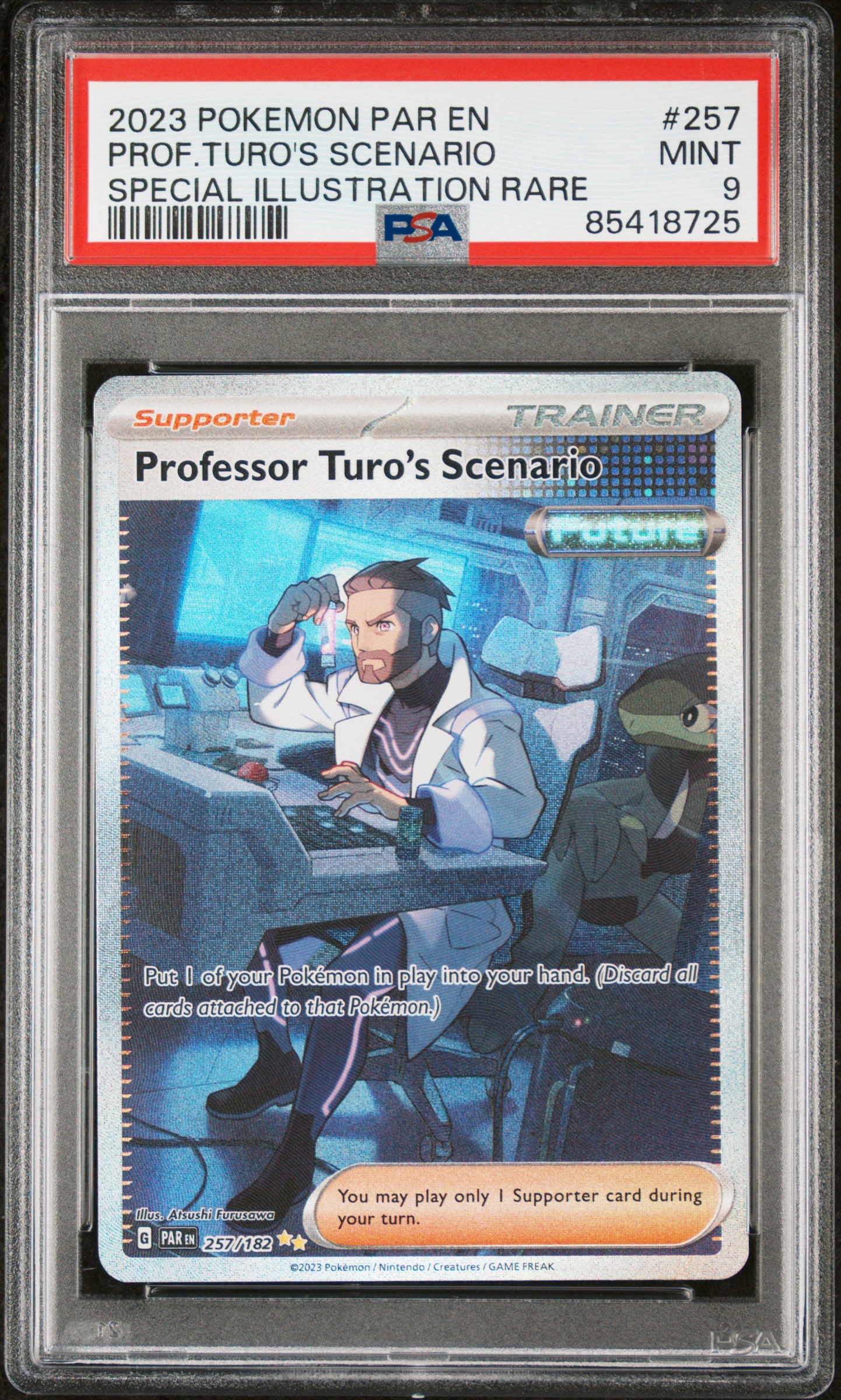 2023 POKEMON PAR EN-PARADOX RIFT #257 PROF.TURO'S SCENARIO SPECIAL ILLUSTRATION RARE