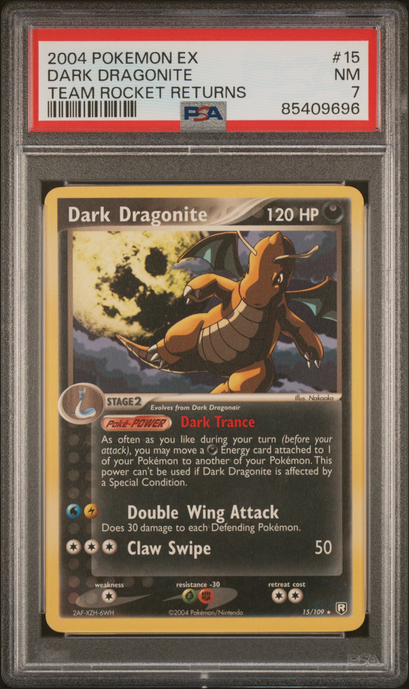 2004 POKEMON EX TEAM ROCKET RETURNS #15 DARK DRAGONITE TEAM ROCKET RETURNS