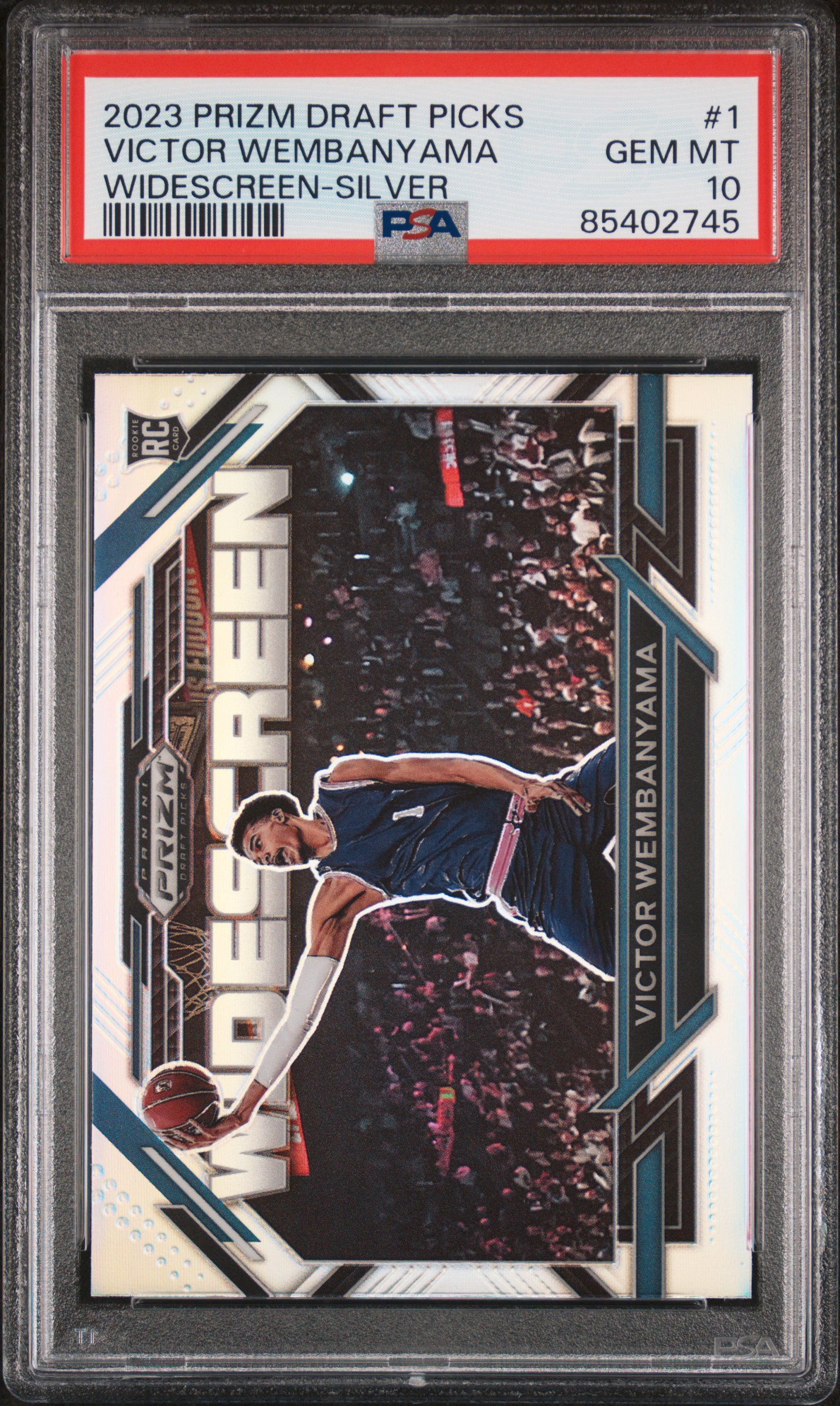 2023 PANINI PRIZM DRAFT PICKS WIDESCREEN #1 VICTOR WEMBANYAMA WIDESCREEN-SILVER PRIZM