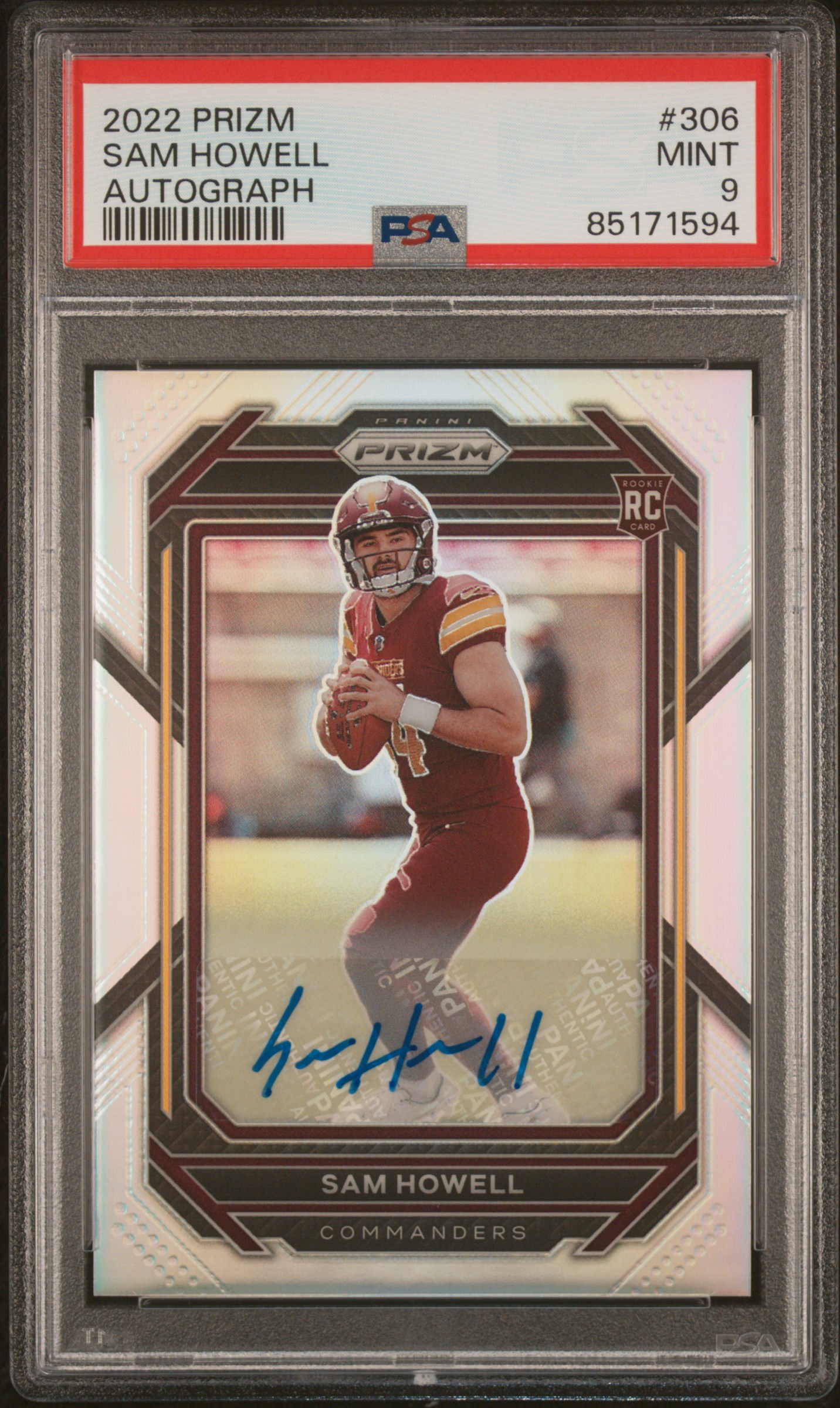 2022 PANINI PRIZM #306 SAM HOWELL AUTOGRAPH