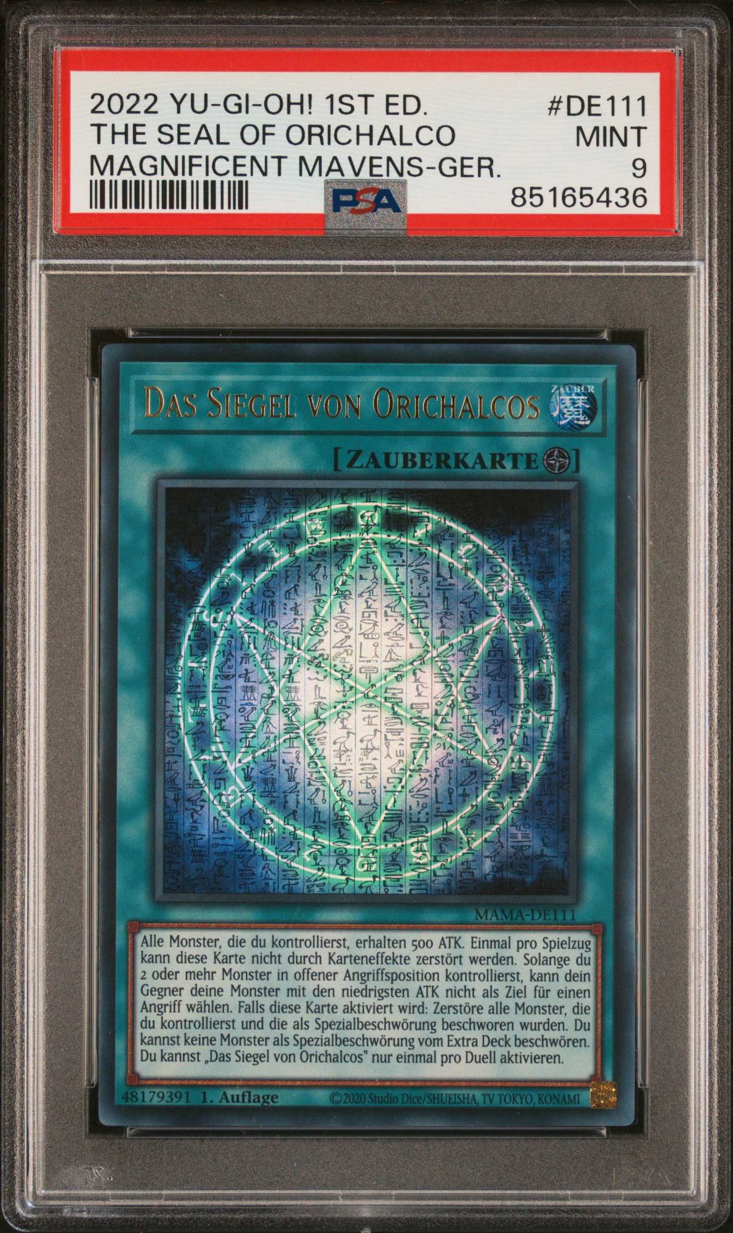 2022 YU-GI-OH! MAMA-MAGNIFICENT MAVENS #DE111 SEAL OF ORICHALCOS MAGNIFICENT MAVENS-GER.