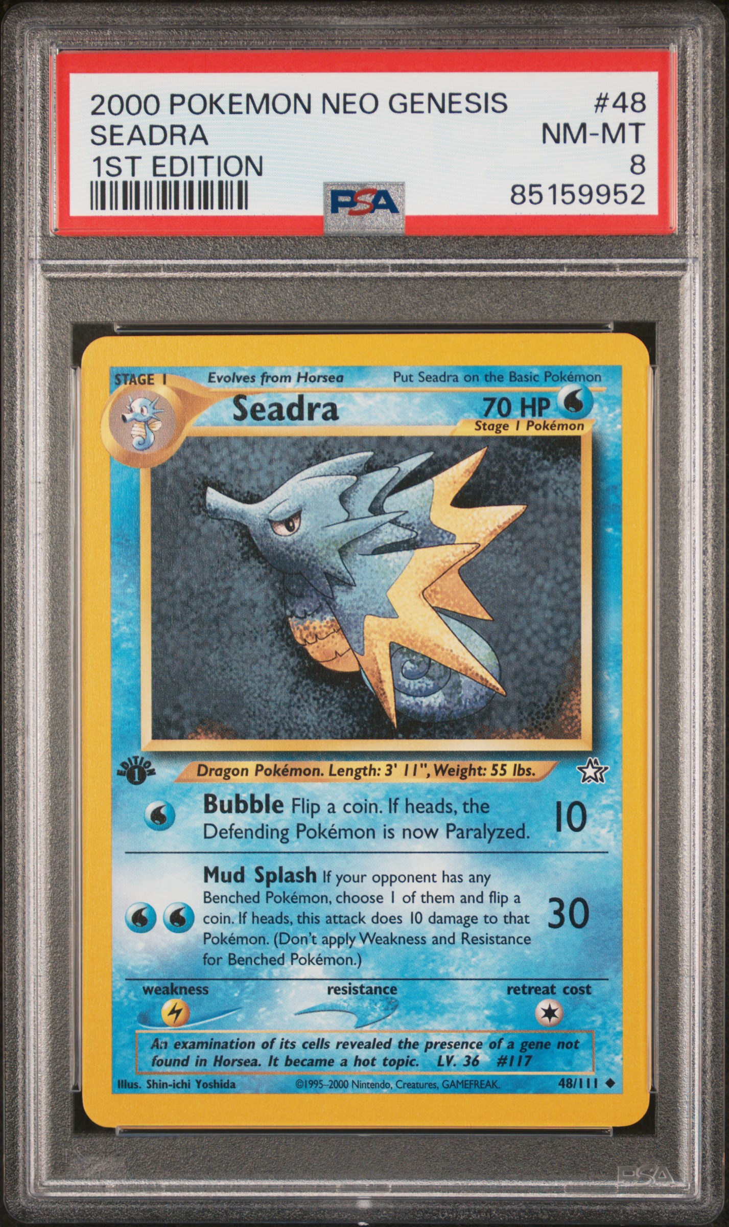 2000 POKEMON NEO GENESIS 1ST EDITION #48 SEADRA 1ST EDITION