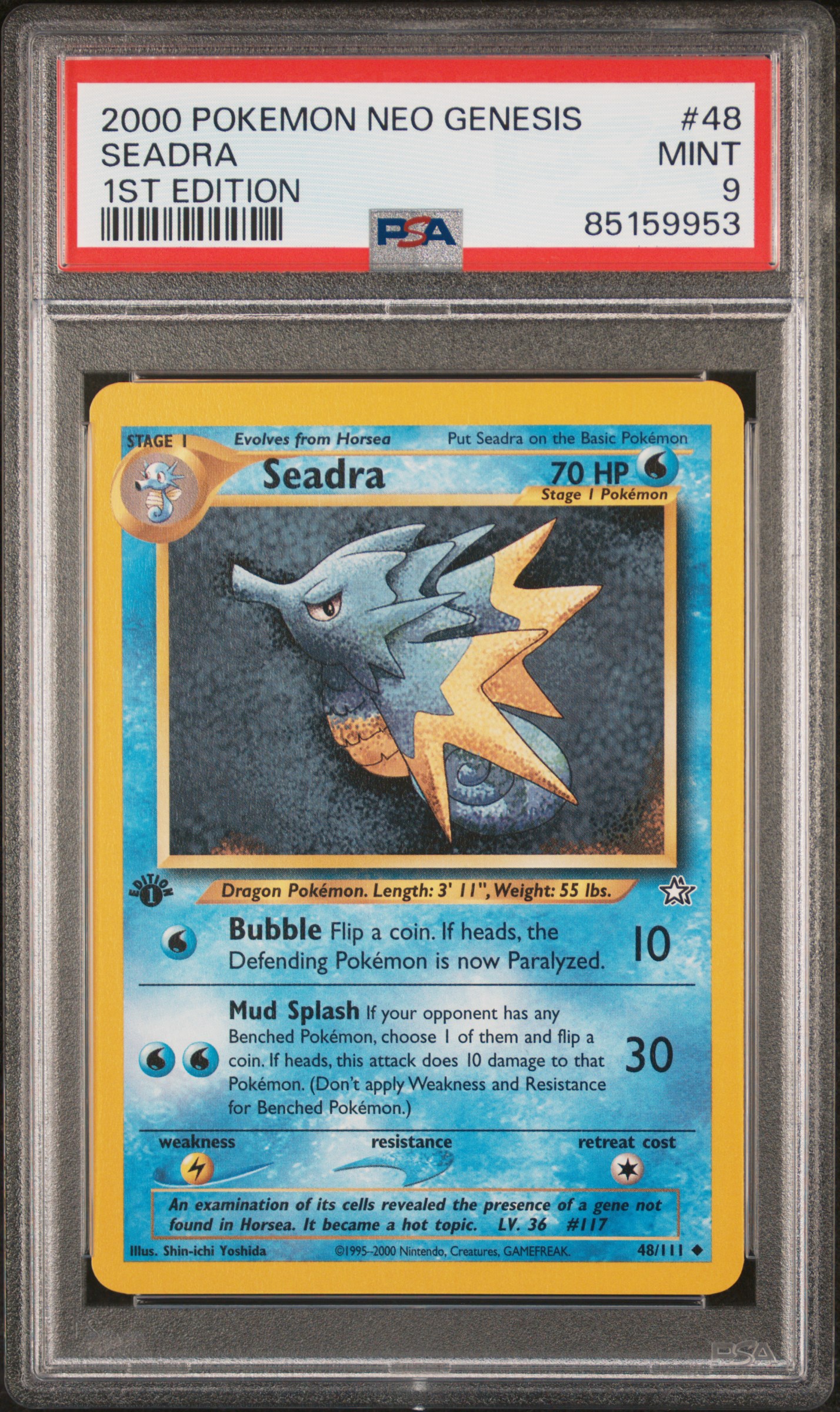 2000 POKEMON NEO GENESIS 1ST EDITION #48 SEADRA 1ST EDITION