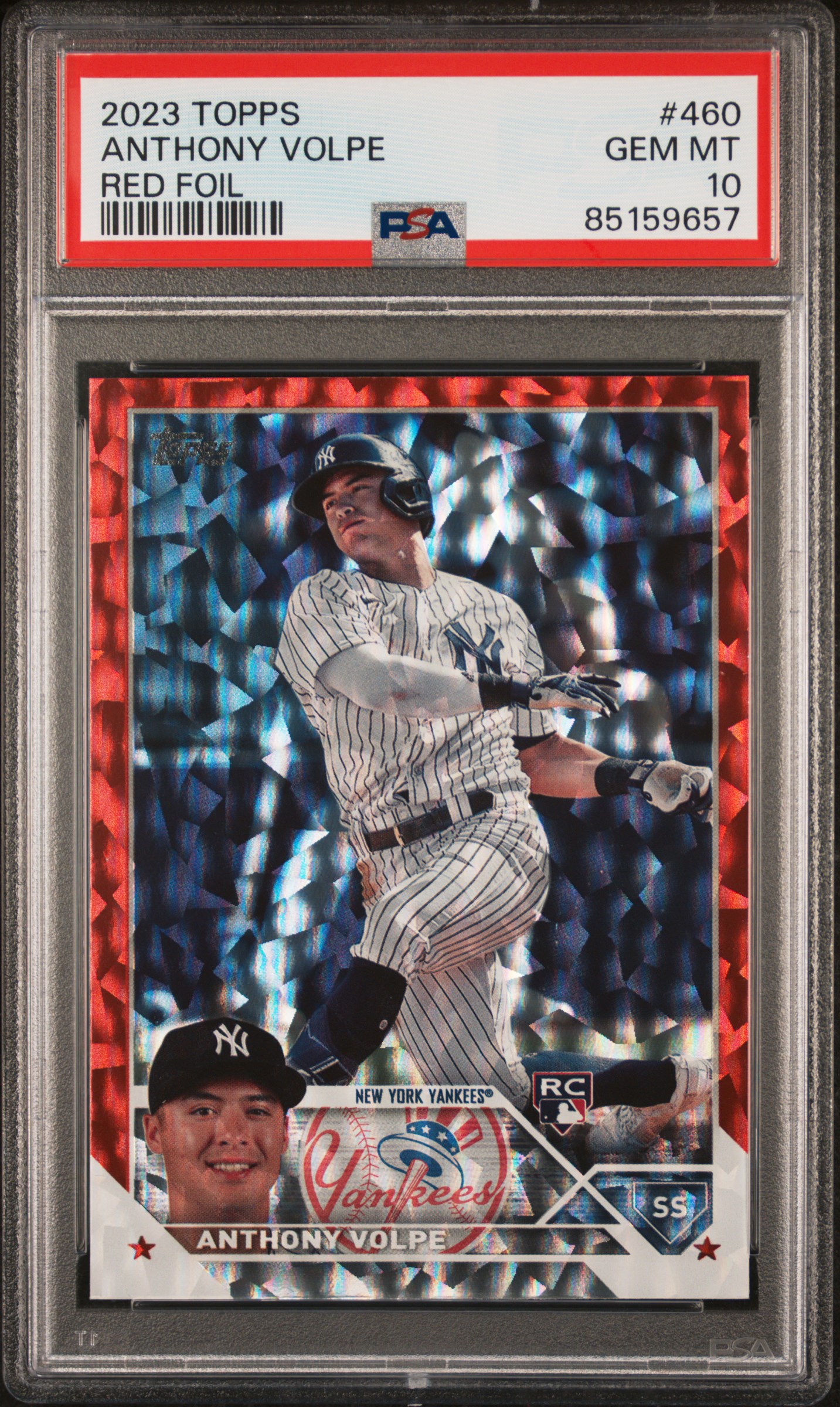 Anthony Volpe 2023 Topps #460 Red Foil /199 PSA 10 Price Guide 