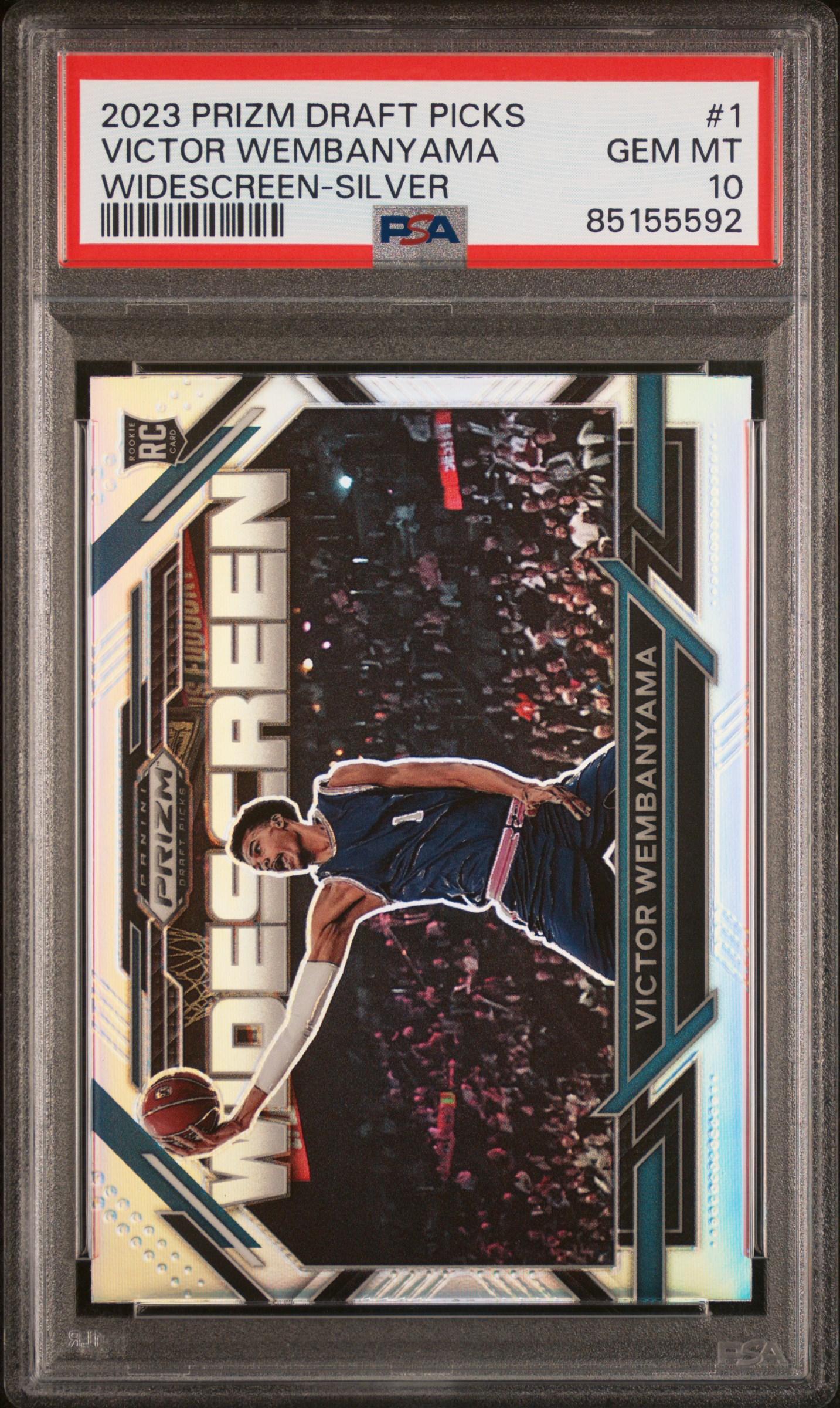 2023 PANINI PRIZM DRAFT PICKS WIDESCREEN #1 VICTOR WEMBANYAMA WIDESCREEN-SILVER PRIZM