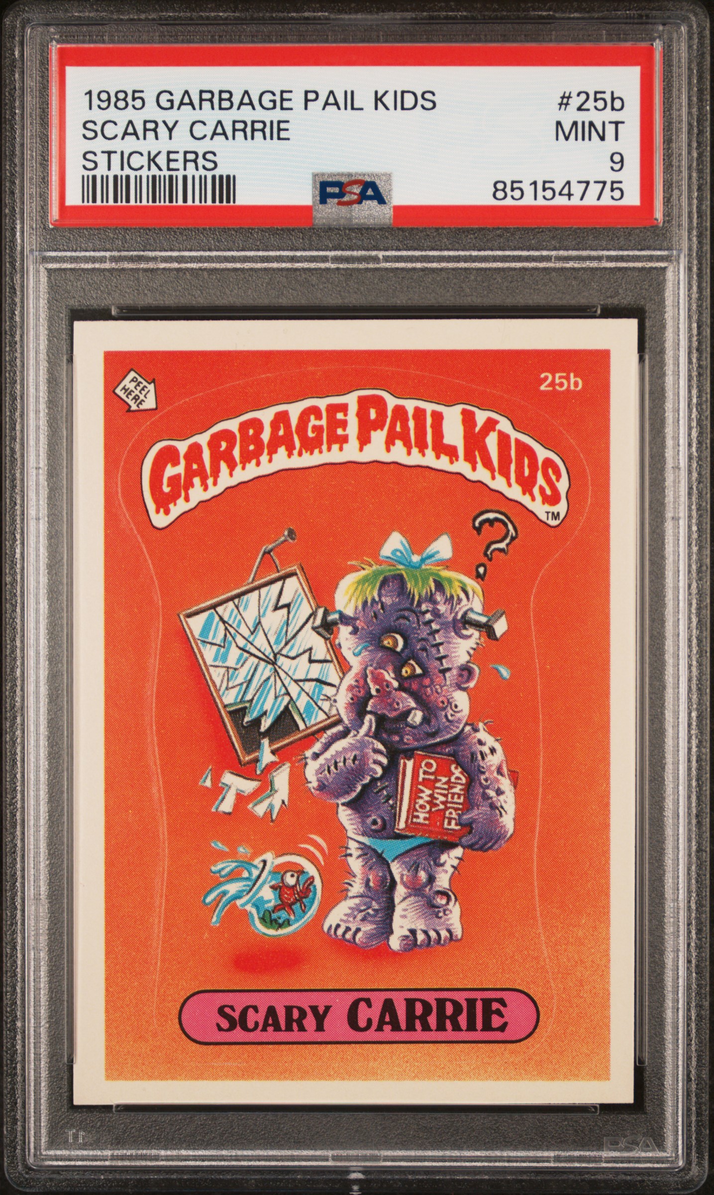 1985 GARBAGE PAIL KIDS STICKERS #25b SCARY CARRIE STICKERS