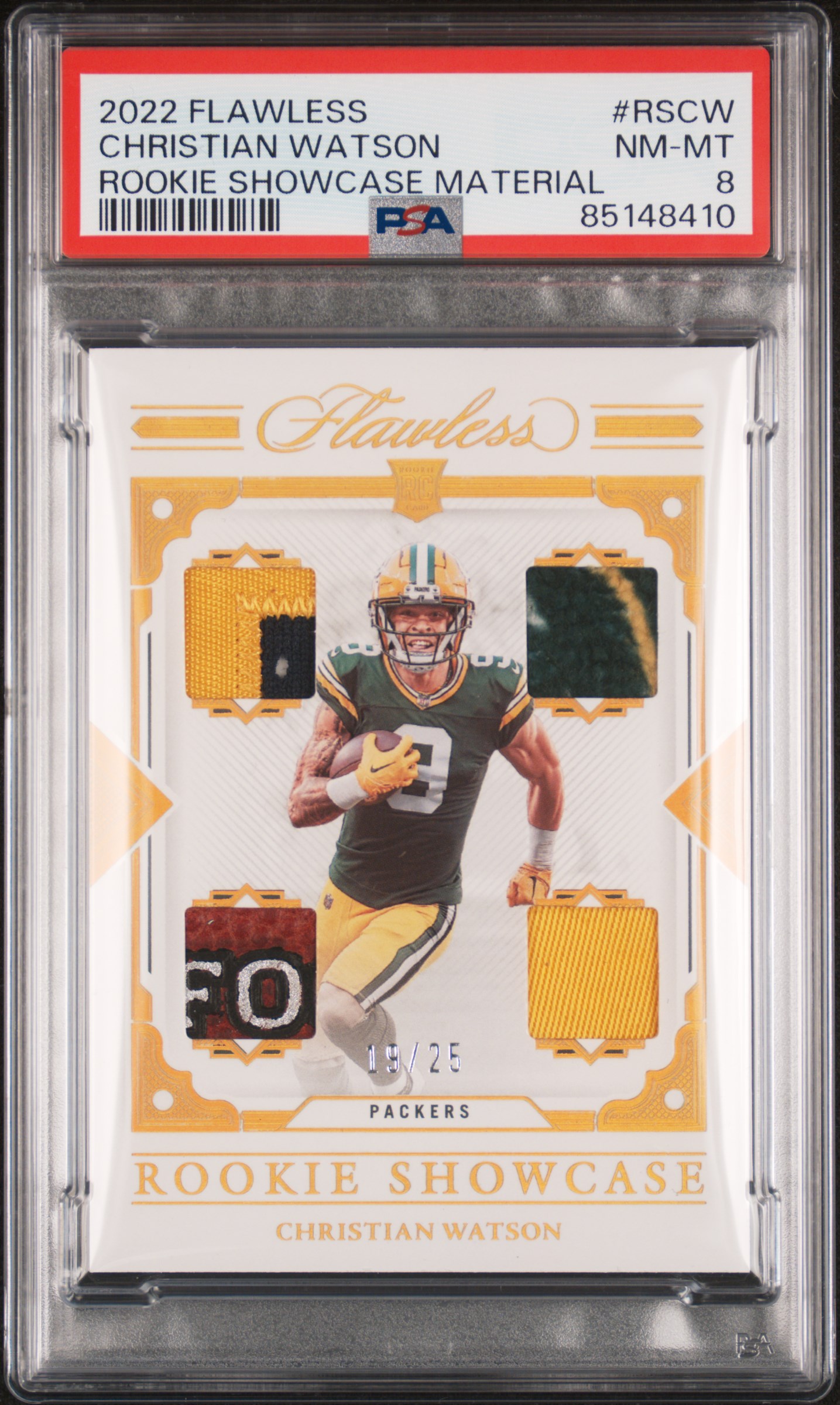 2022 PANINI FLAWLESS ROOKIE SHOWCASE MATERIALS #RSCW CHRISTIAN WATSON