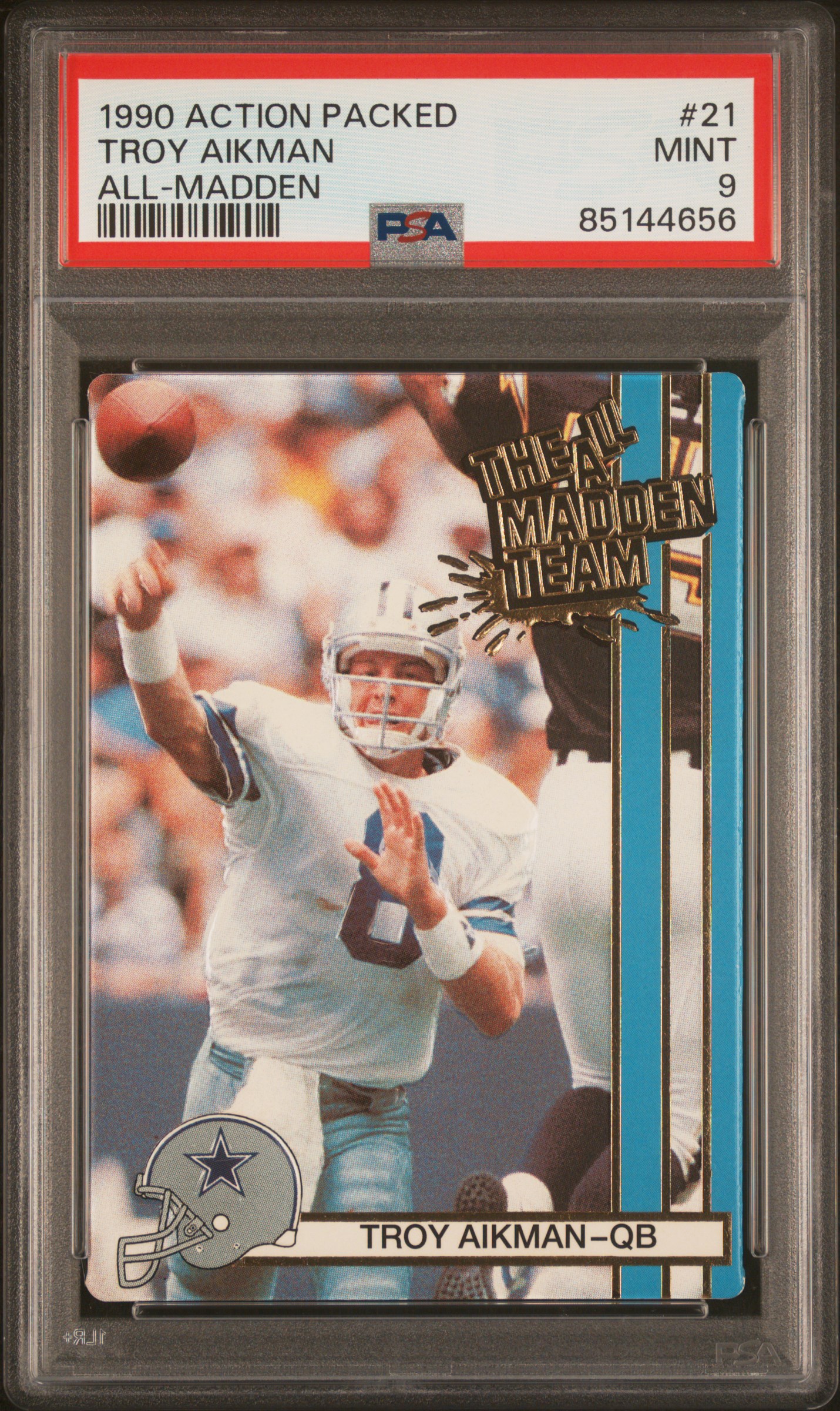 1990 ACTION PACKED ALL-MADDEN #21 TROY AIKMAN ALL-MADDEN