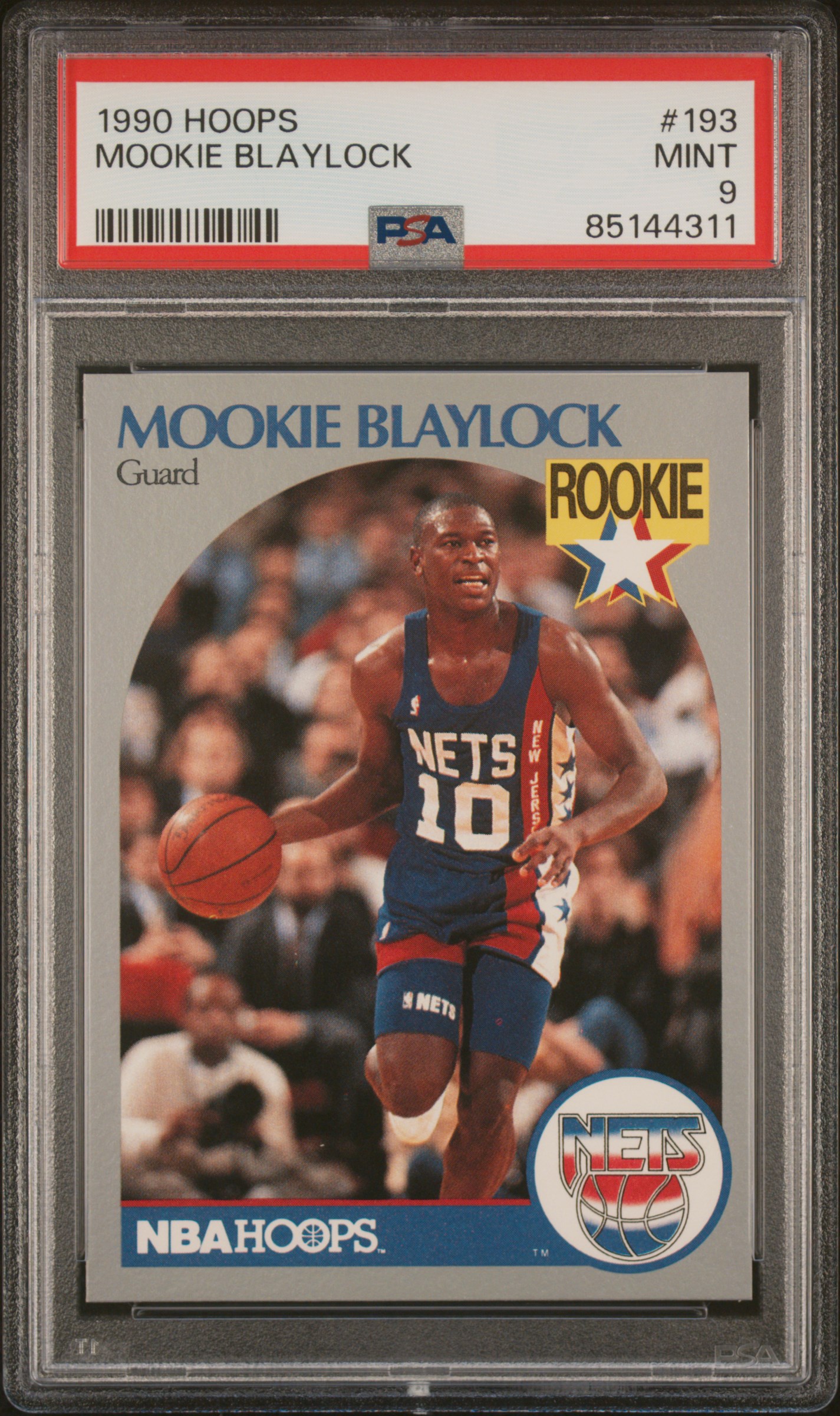 1990 Hoops #193 Mookie Blaylock PSA 9