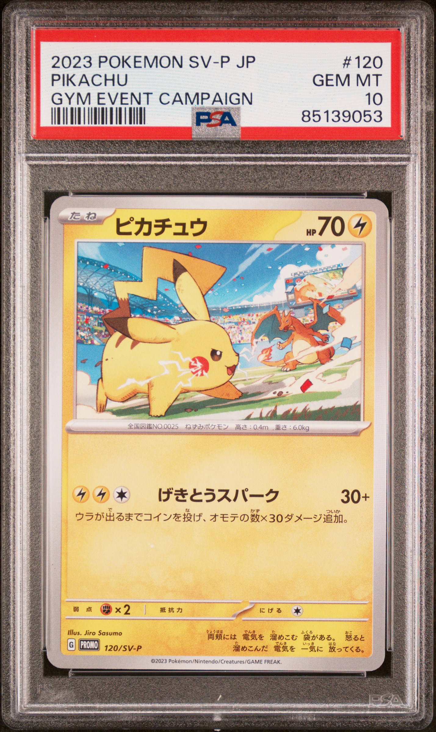 2023 POKEMON JAPANESE SV-P PROMO #120 PIKACHU GYM EVENT CAMPAIGN