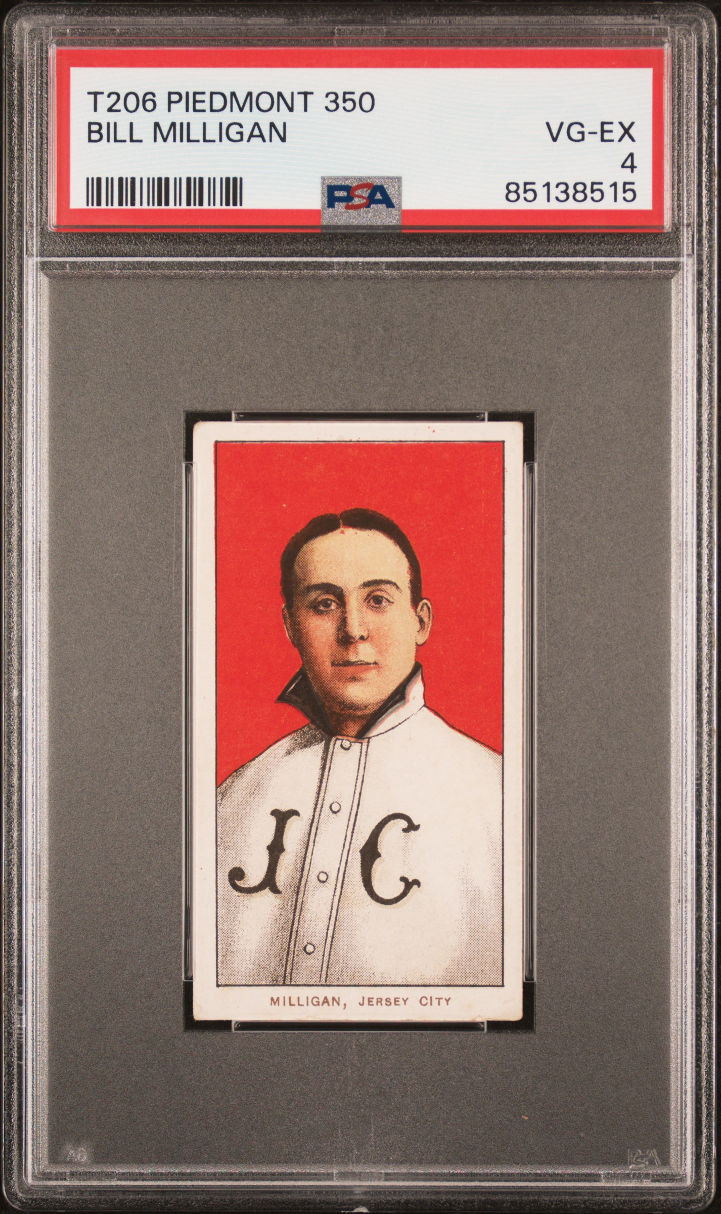 1909-11 T206 PIEDMONT 350 BILL MILLIGAN