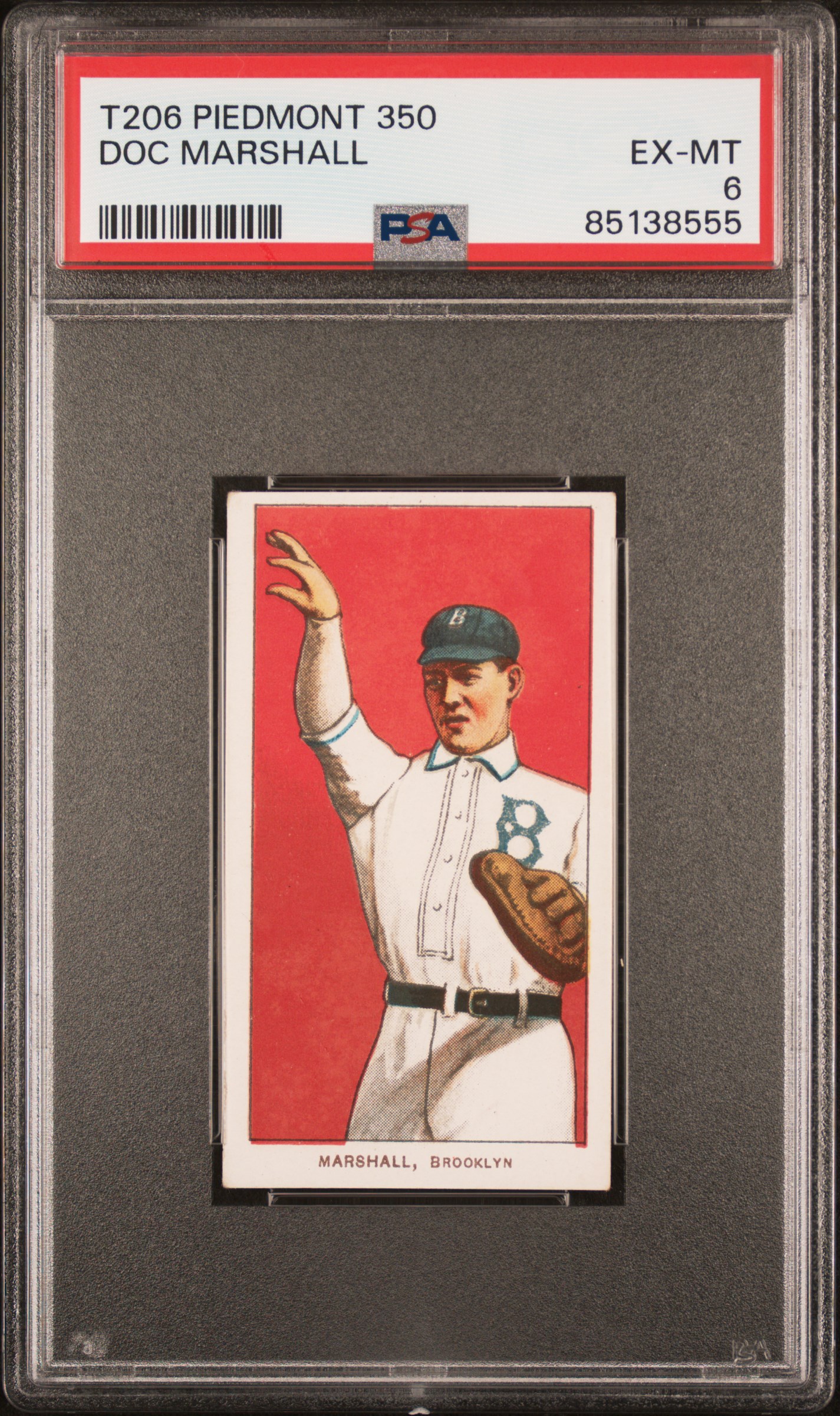 1909-11 T206 PIEDMONT 350 DOC MARSHALL