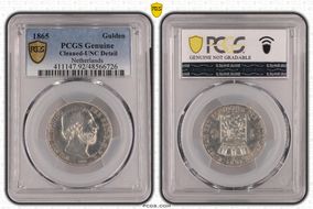 1865 Gulden KM-93  Ag N1