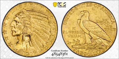 1911 $5 MS63