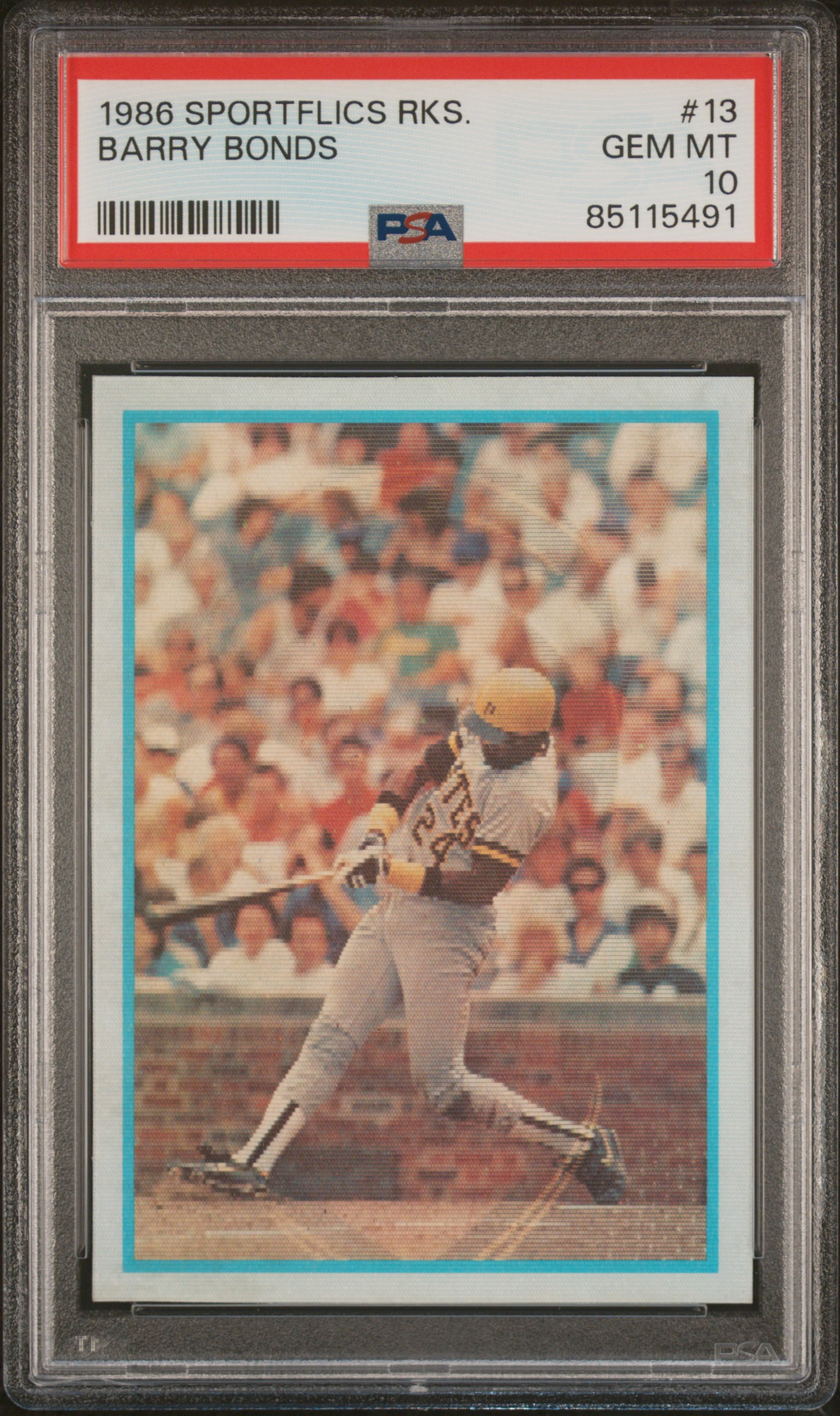 1986 SPORTFLICS ROOKIES #13 BARRY BONDS