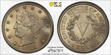 1883 5C With CENTS MS67