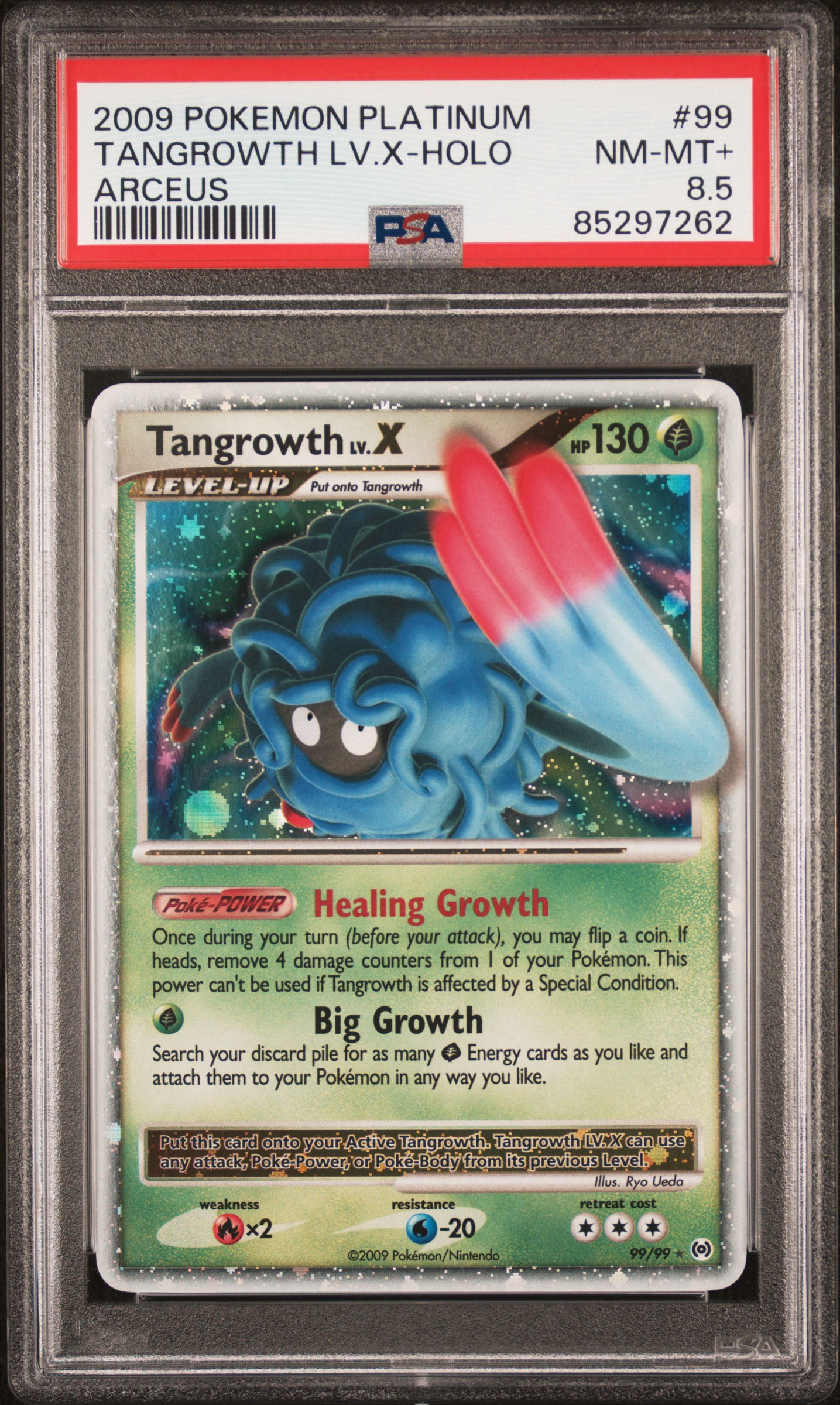 2009 POKEMON PLATINUM ARCEUS #99 TANGROWTH LV.X-HOLO ARCEUS