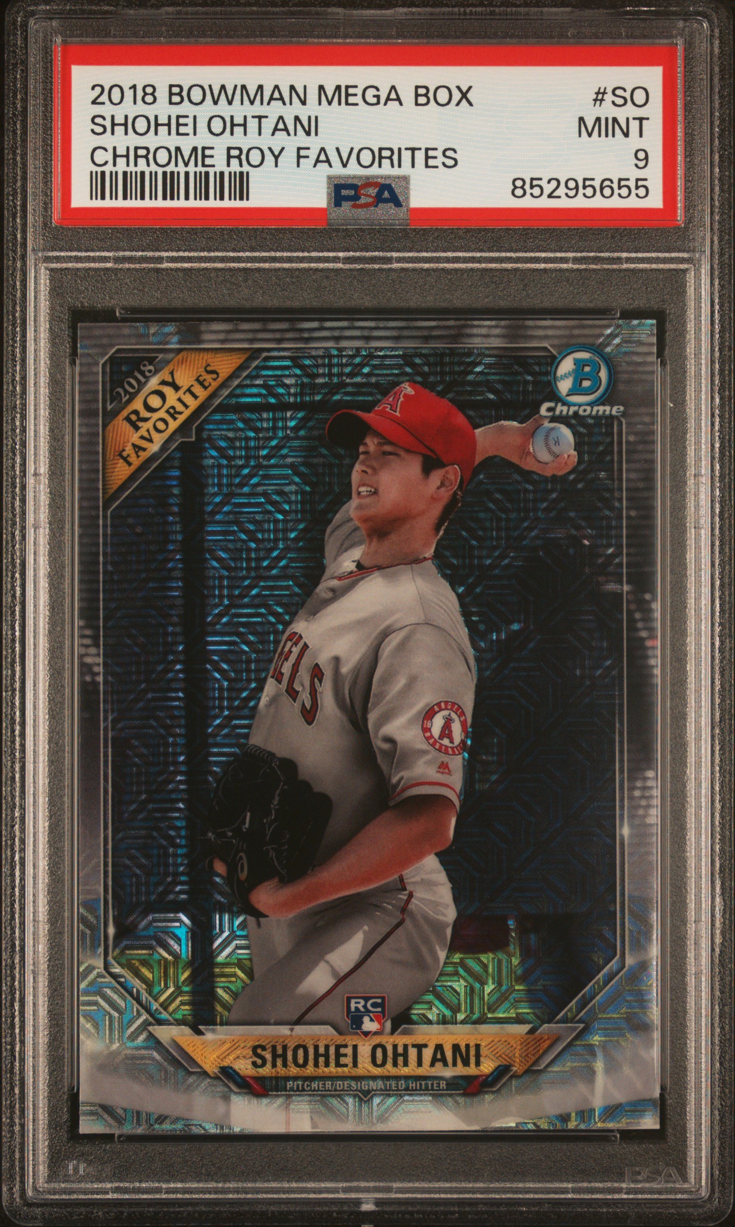 2018 BOWMAN MEGA BOX CHROME ROOKIE OF THE YEAR FAVORITES #SO SHOHEI OHTANI CHROME ROY FAVORITES