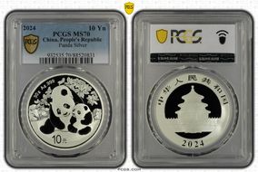 2024 10 Yn Panda Silver MS70