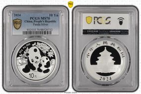 2024 10 Yn Panda Silver MS70