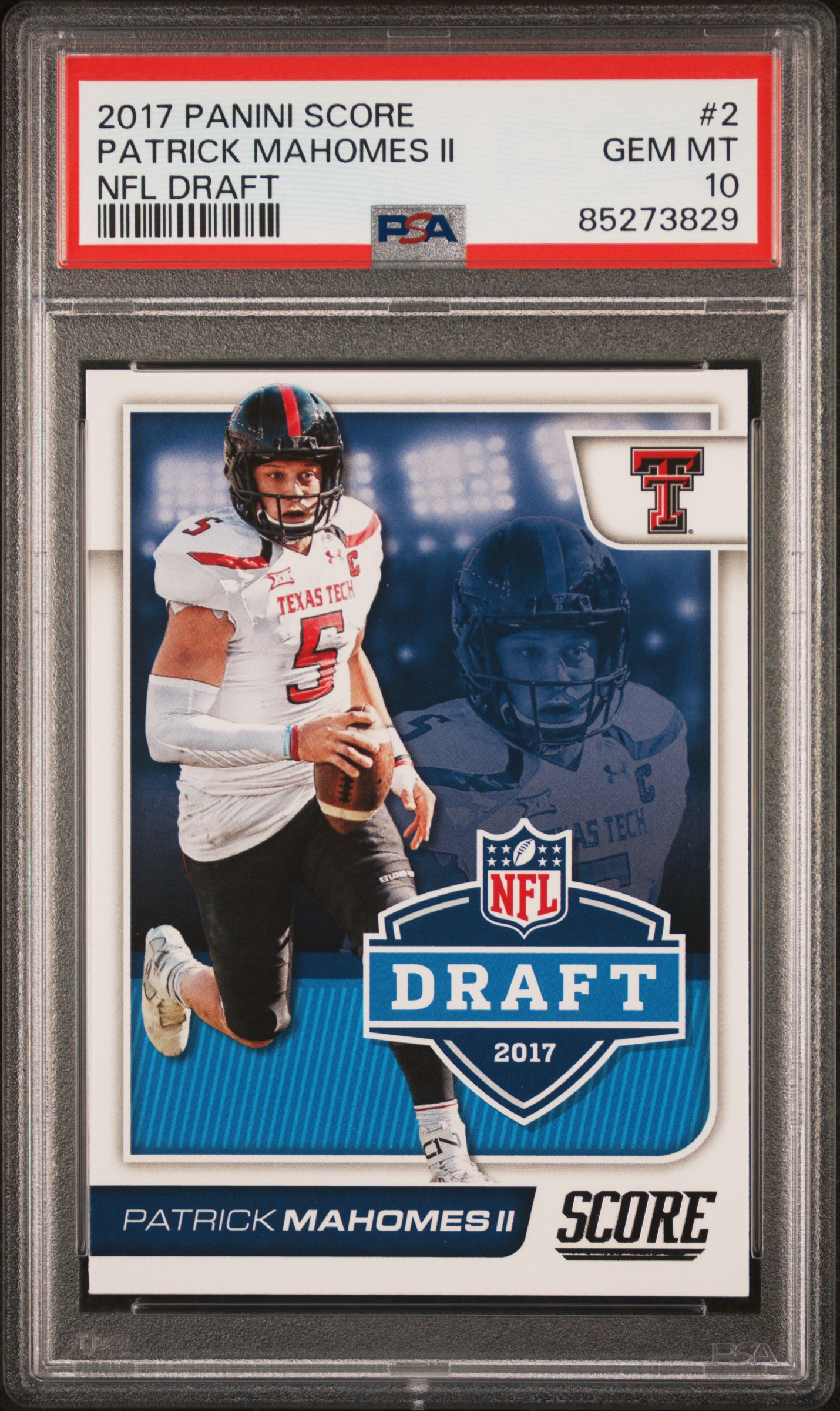 2017 PANINI SCORE NFL DRAFT #2 PATRICK MAHOMES II NFL DRAFT