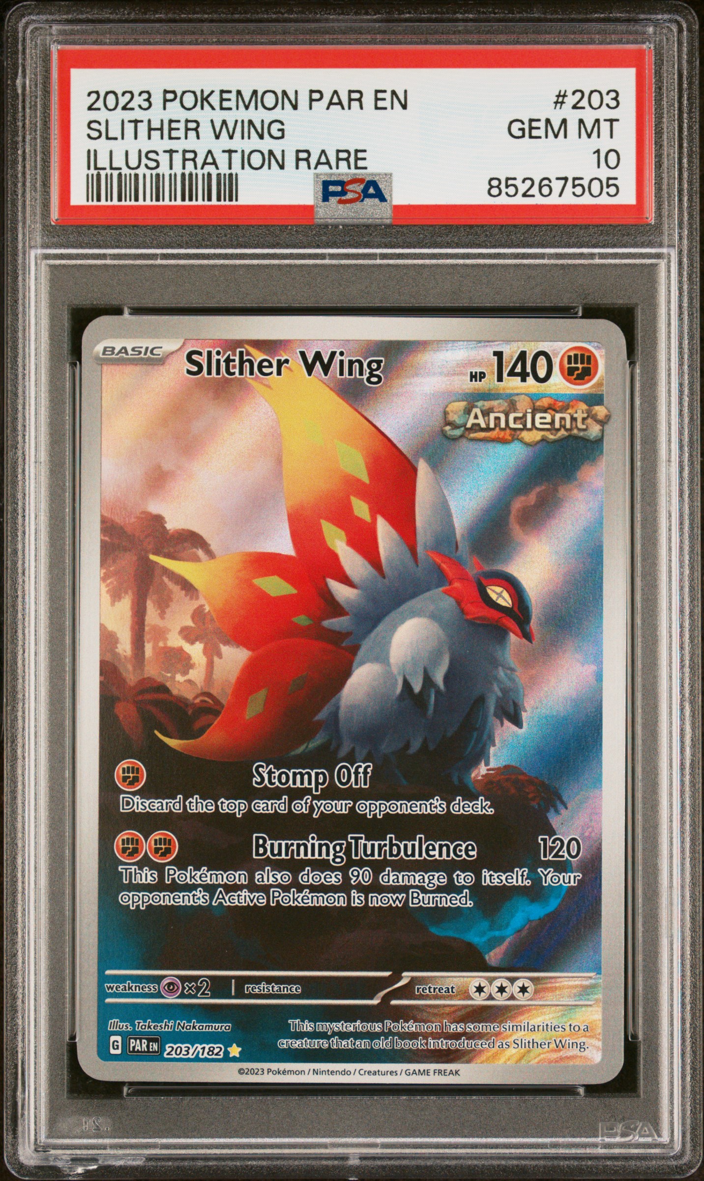 2023 POKEMON PAR EN-PARADOX RIFT #203 SLITHER WING ILLUSTRATION RARE