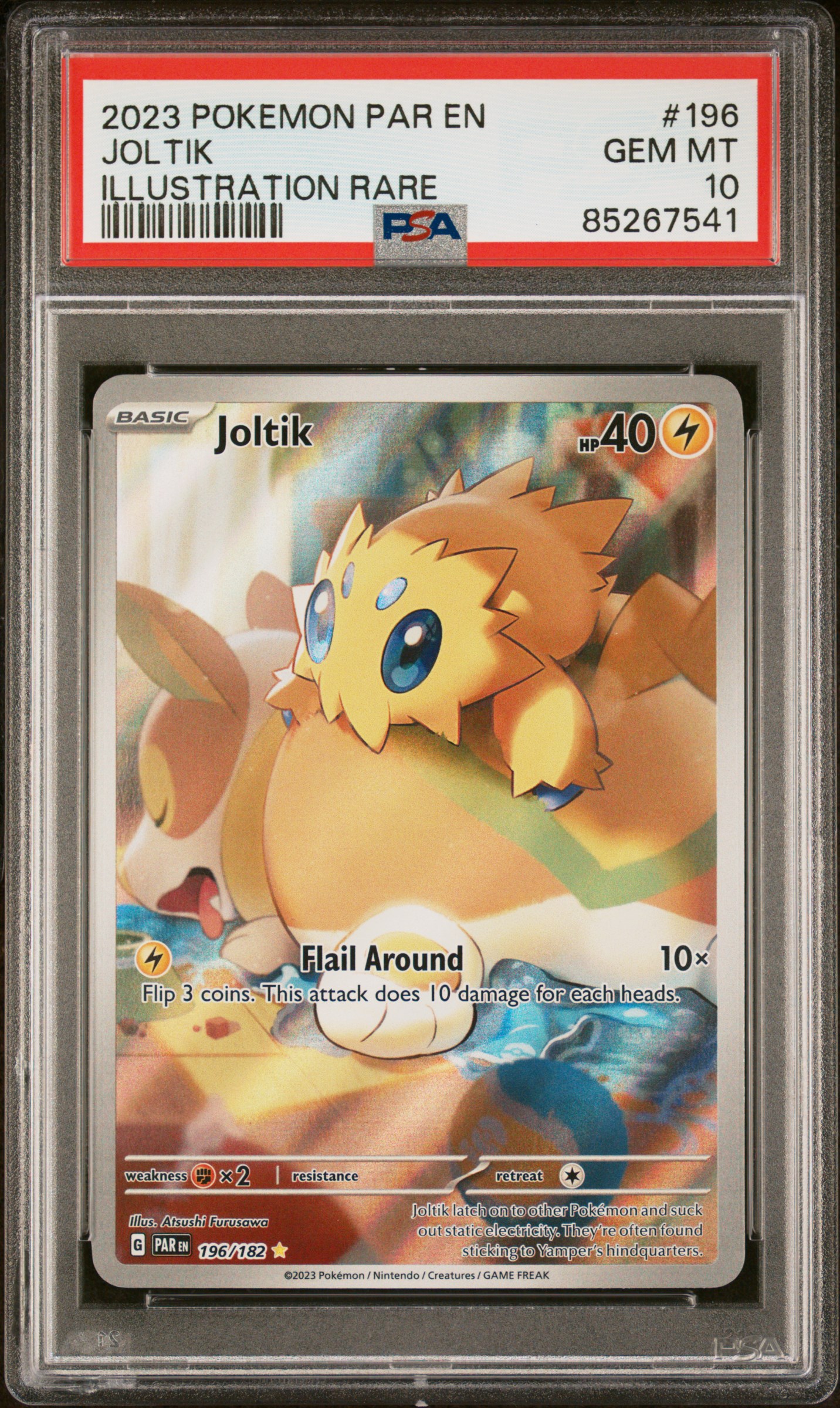 2023 POKEMON PAR EN-PARADOX RIFT #196 JOLTIK ILLUSTRATION RARE