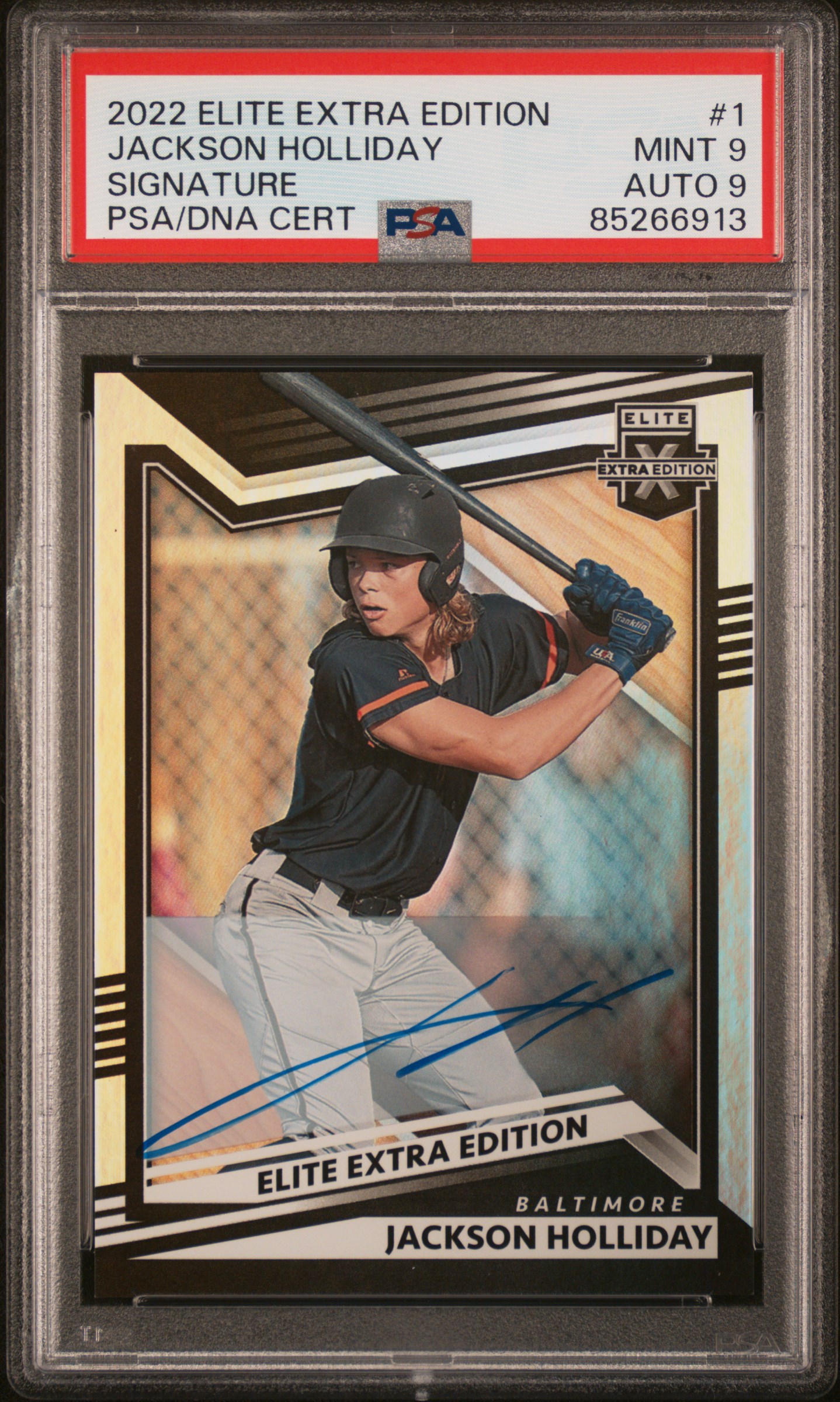 2022 PANINI ELITE EXTRA EDITION #1 JACKSON HOLLIDAY SIGNATURE