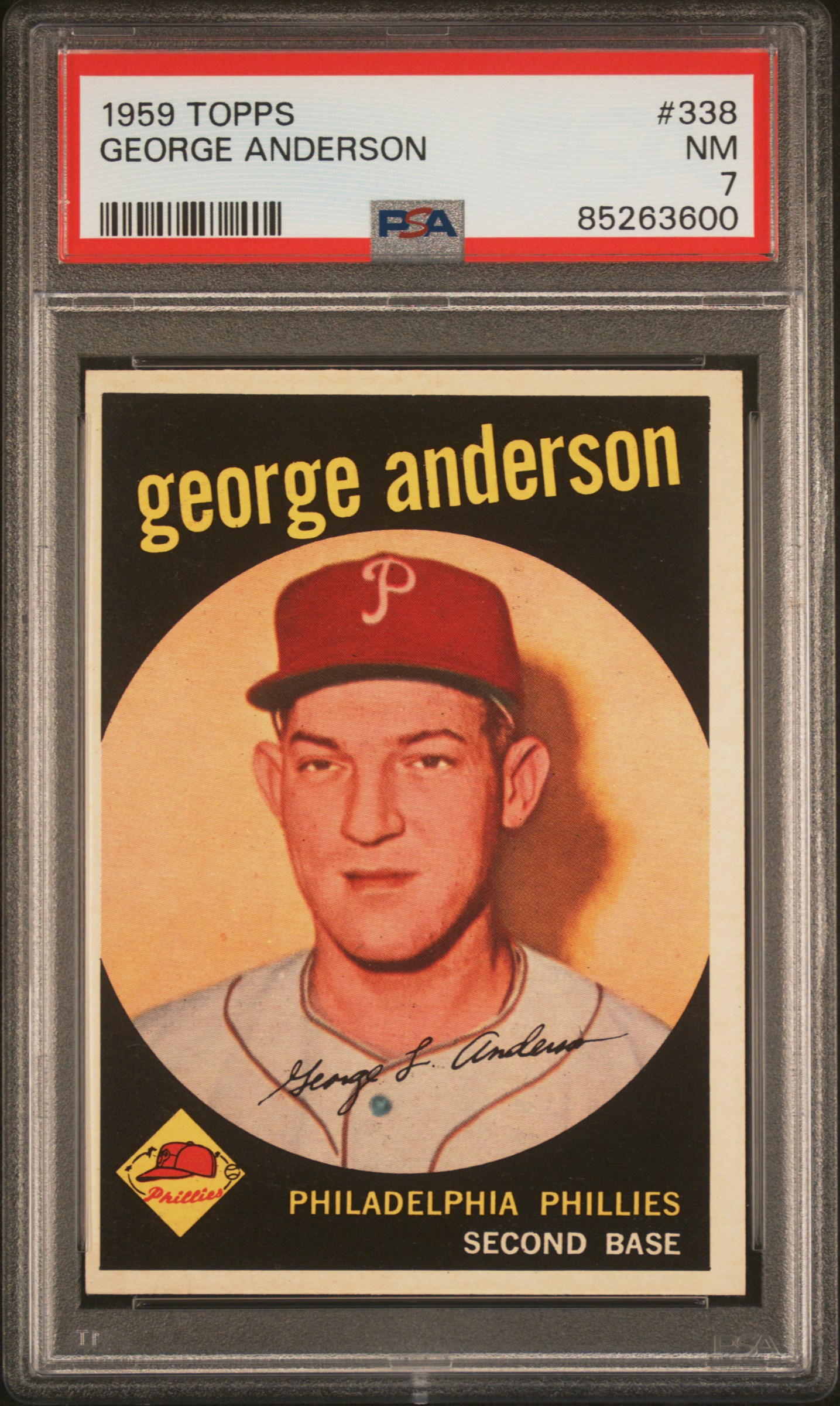 1959 TOPPS #338 GEORGE ANDERSON